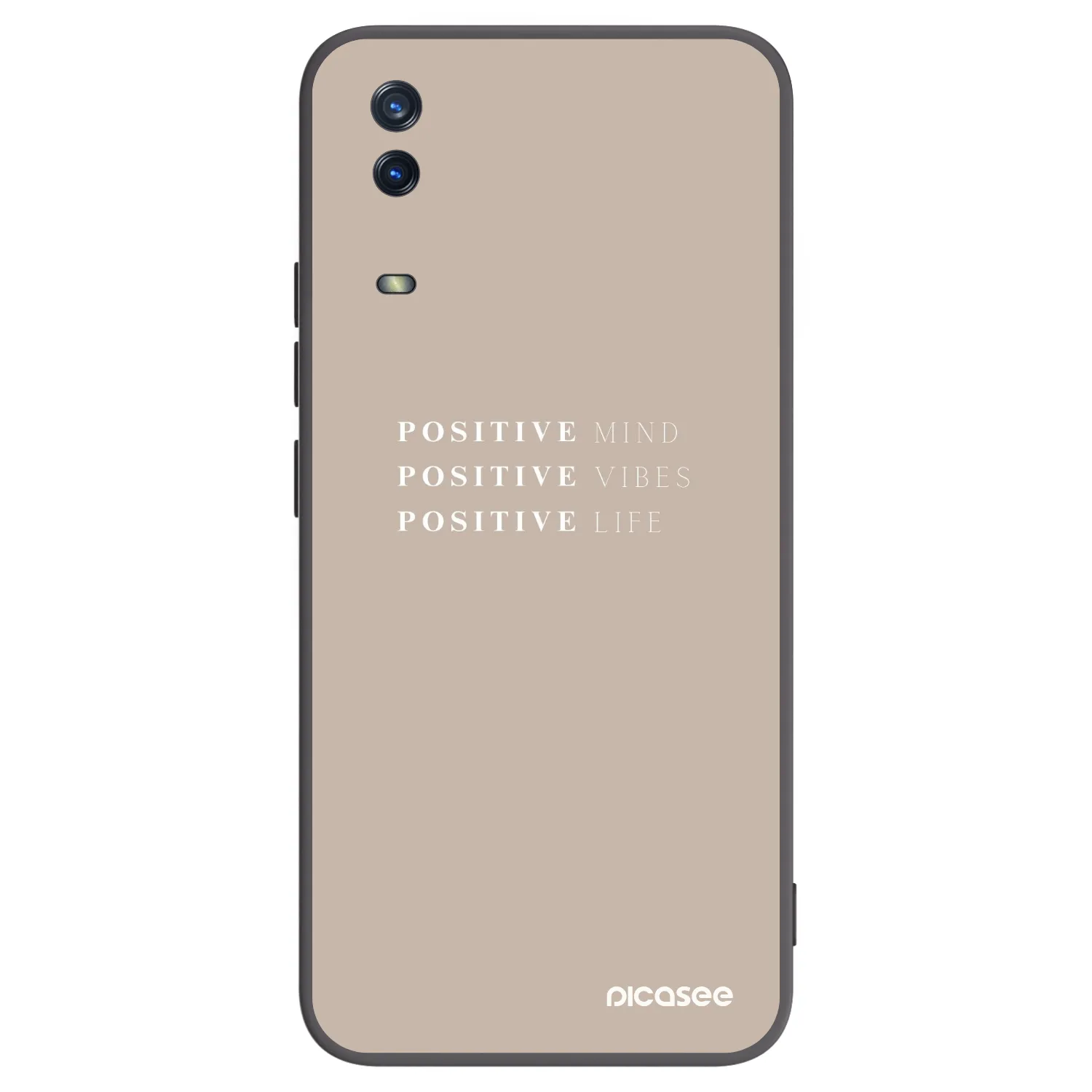 Picasee fekete szilikon tok az alábbi mobiltelefonokra Vivo Y11s - Positive Vibes