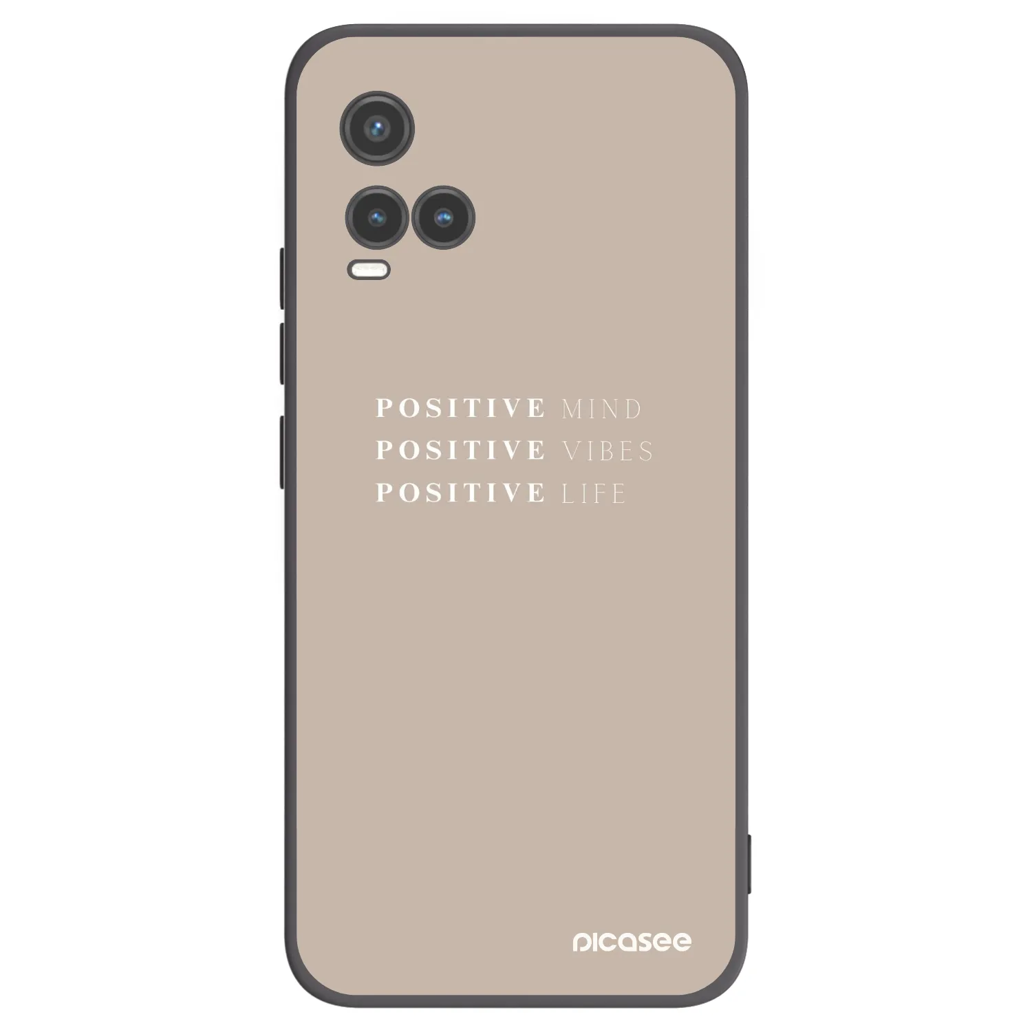 Picasee fekete szilikon tok az alábbi mobiltelefonokra Vivo Y33s - Positive Vibes