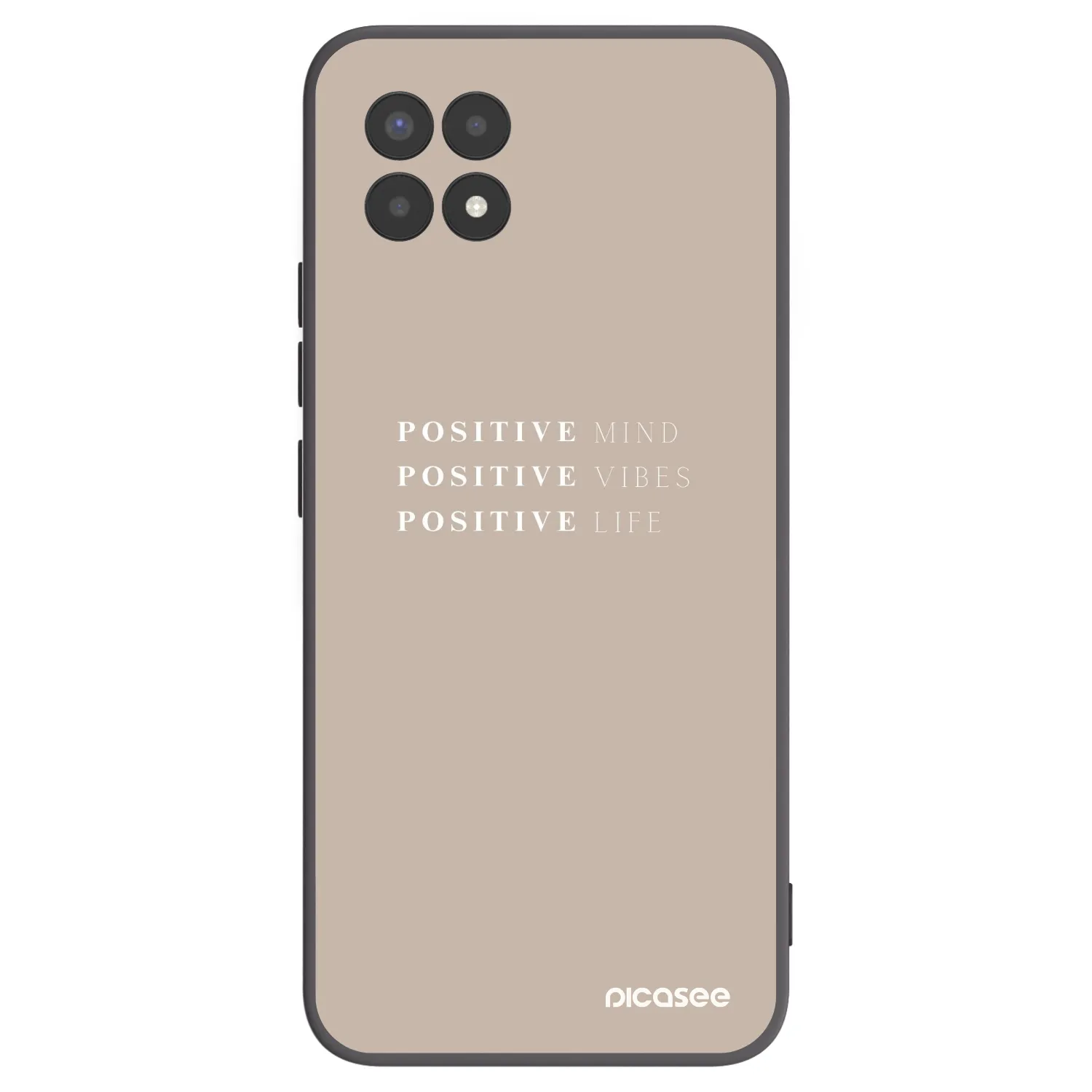 Picasee fekete szilikon tok az alábbi mobiltelefonokra Realme 8i - Positive Vibes