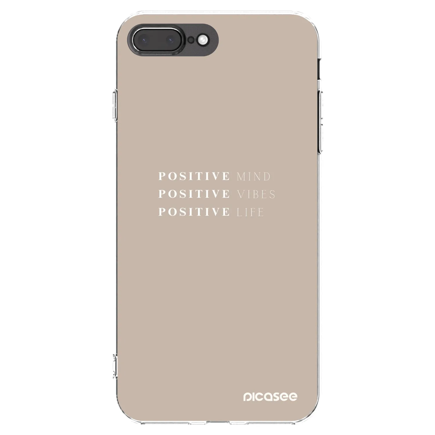 Picasee átlátszó szilikon tok az alábbi mobiltelefonokra Apple iPhone 7 Plus - Positive Vibes