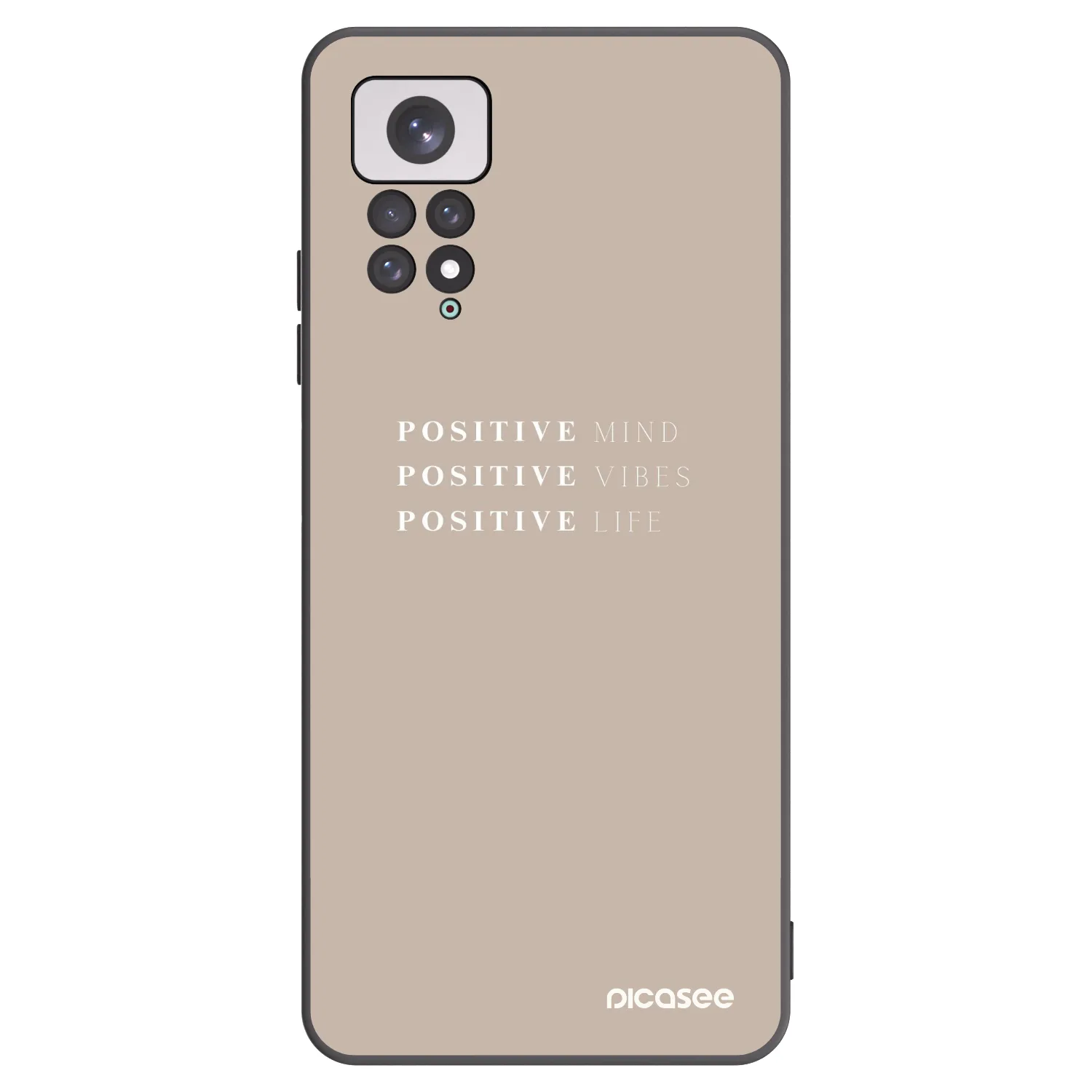 Picasee fekete szilikon tok az alábbi mobiltelefonokra Xiaomi Redmi Note 11 - Positive Vibes