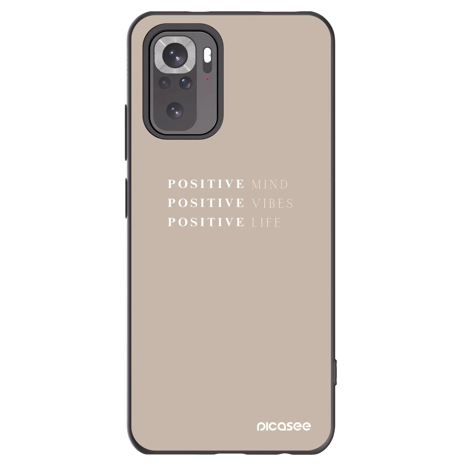 Picasee fekete szilikon tok az alábbi mobiltelefonokra Xiaomi Redmi Note 11S 4G - Positive Vibes