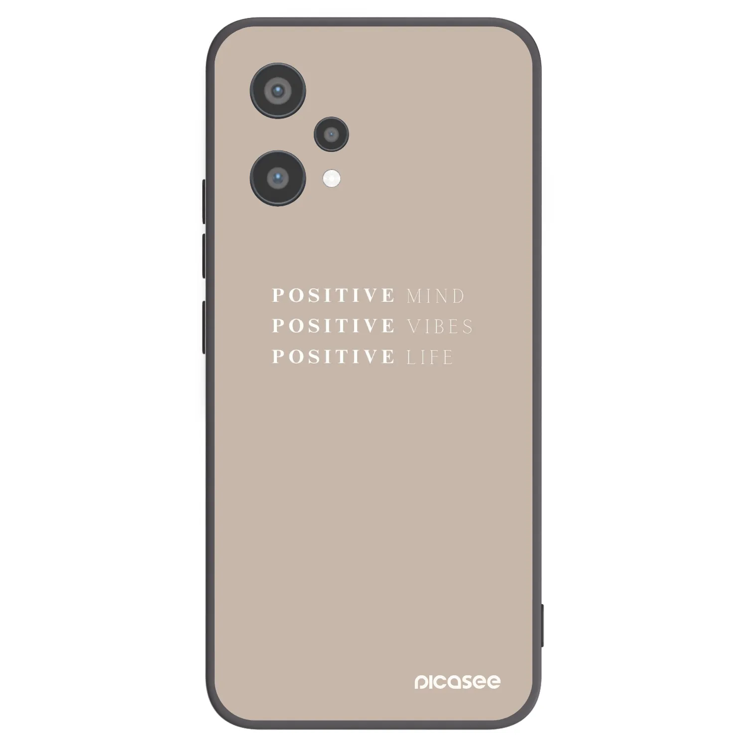 Picasee fekete szilikon tok az alábbi mobiltelefonokra Realme 9 Pro 5G - Positive Vibes