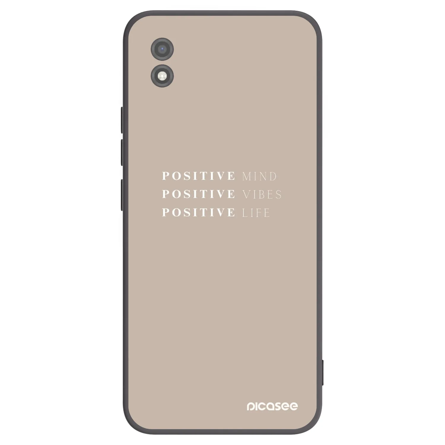 Picasee fekete szilikon tok az alábbi mobiltelefonokra Realme C11 (2021) - Positive Vibes