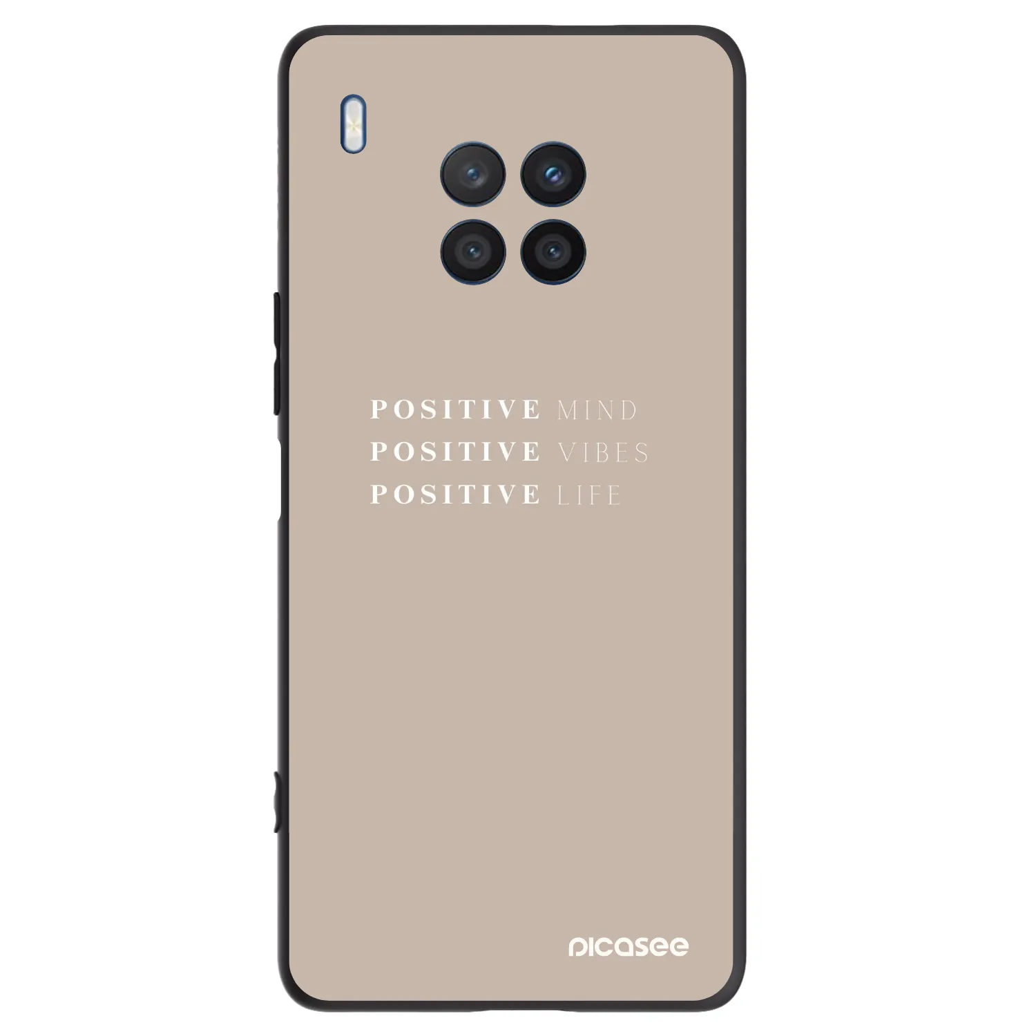 Picasee fekete szilikon tok az alábbi mobiltelefonokra Honor 50 Lite - Positive Vibes