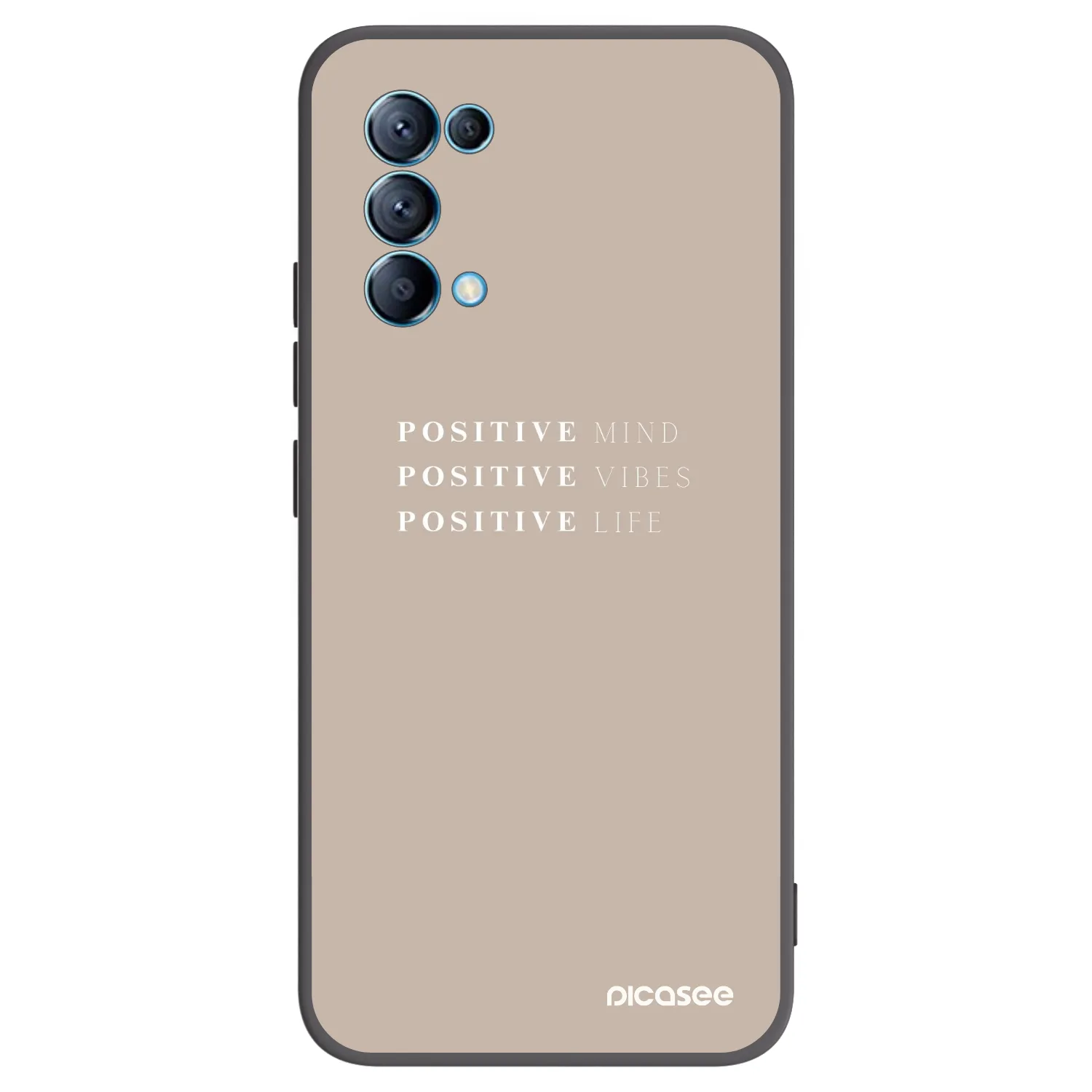 Picasee fekete szilikon tok az alábbi mobiltelefonokra OPPO Reno 5 5G - Positive Vibes