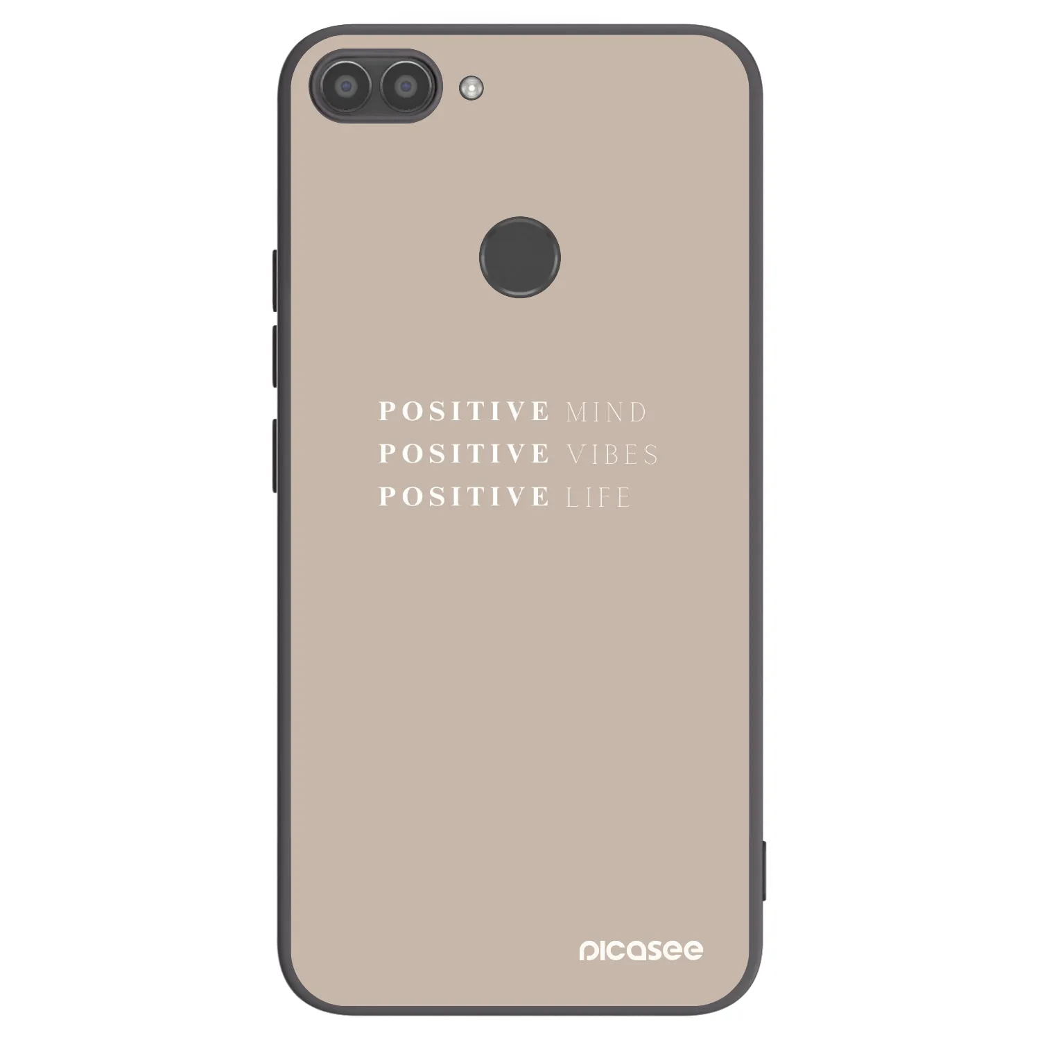 Picasee fekete szilikon tok az alábbi mobiltelefonokra Huawei P Smart - Positive Vibes