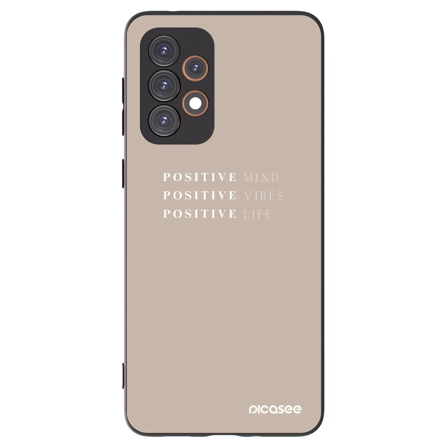 Picasee fekete szilikon tok az alábbi mobiltelefonokra Samsung Galaxy A33 5G A336 - Positive Vibes