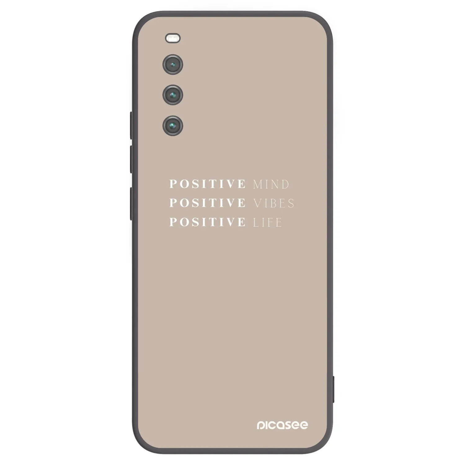 Picasee fekete szilikon tok az alábbi mobiltelefonokra Sony Xperia 10 IV 5G - Positive Vibes