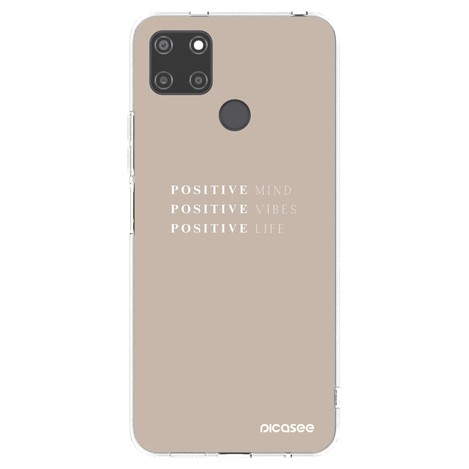 Picasee átlátszó szilikon tok az alábbi mobiltelefonokra Realme C21Y - Positive Vibes