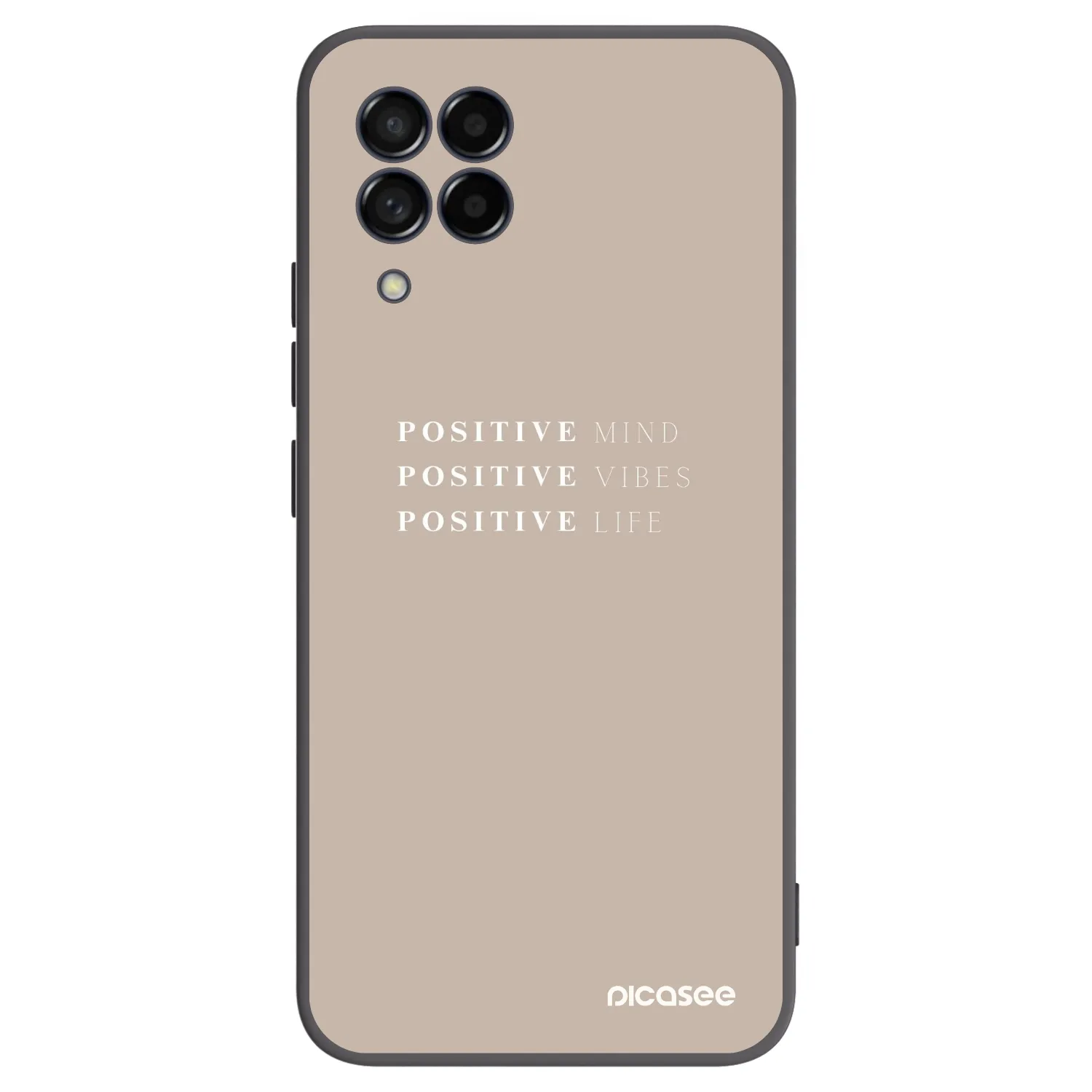 Picasee fekete szilikon tok az alábbi mobiltelefonokra Samsung Galaxy M53 5G - Positive Vibes