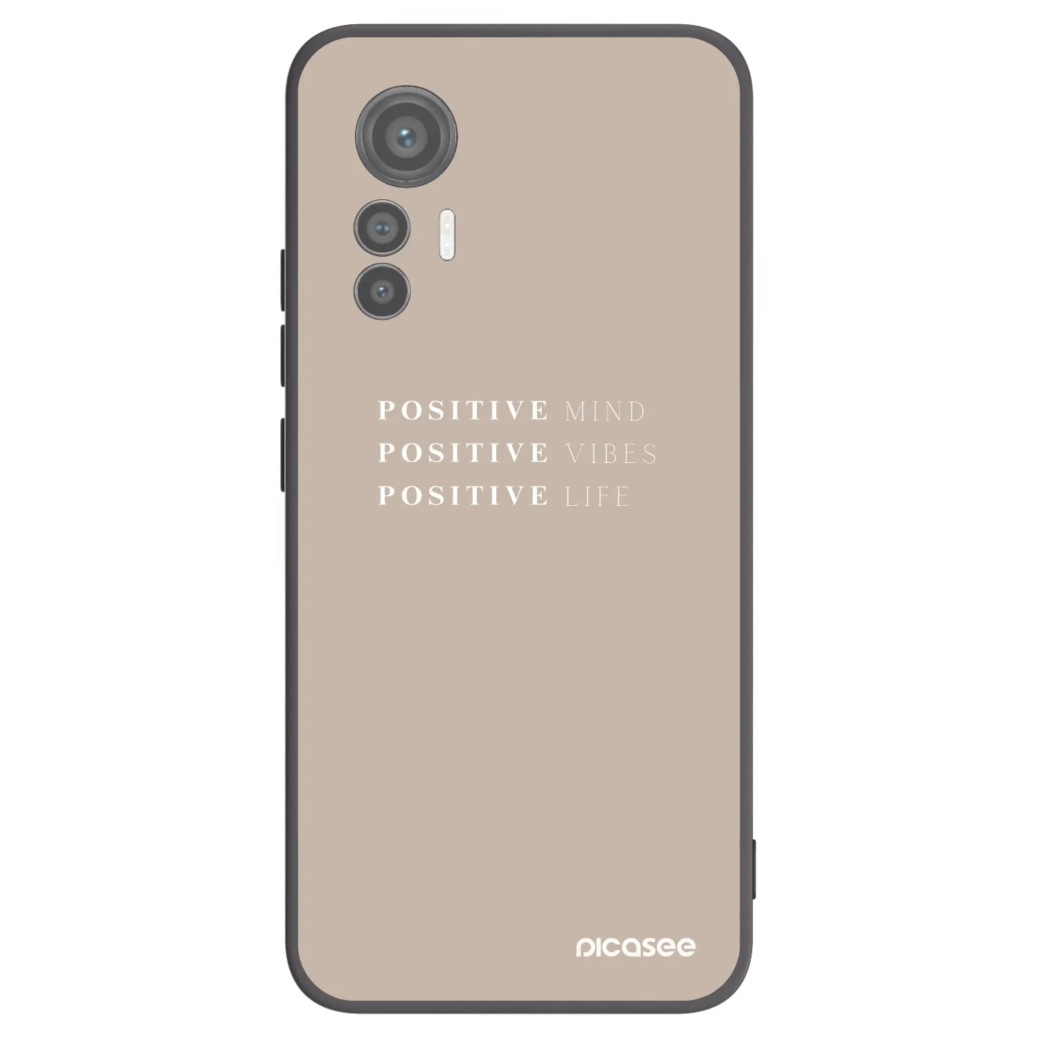 Picasee fekete szilikon tok az alábbi mobiltelefonokra Xiaomi 12 Lite - Positive Vibes