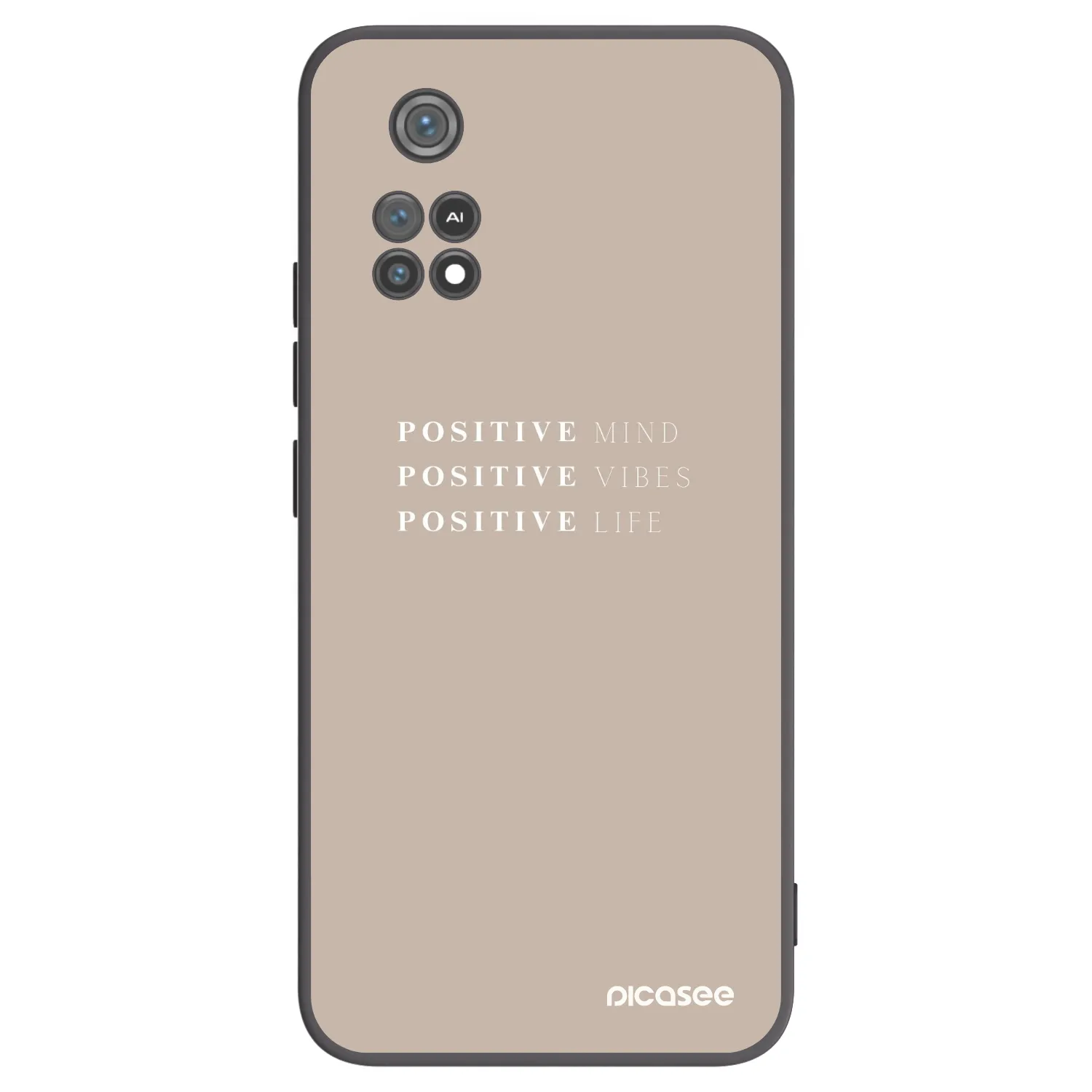 Picasee fekete szilikon tok az alábbi mobiltelefonokra Xiaomi Poco M4 Pro - Positive Vibes