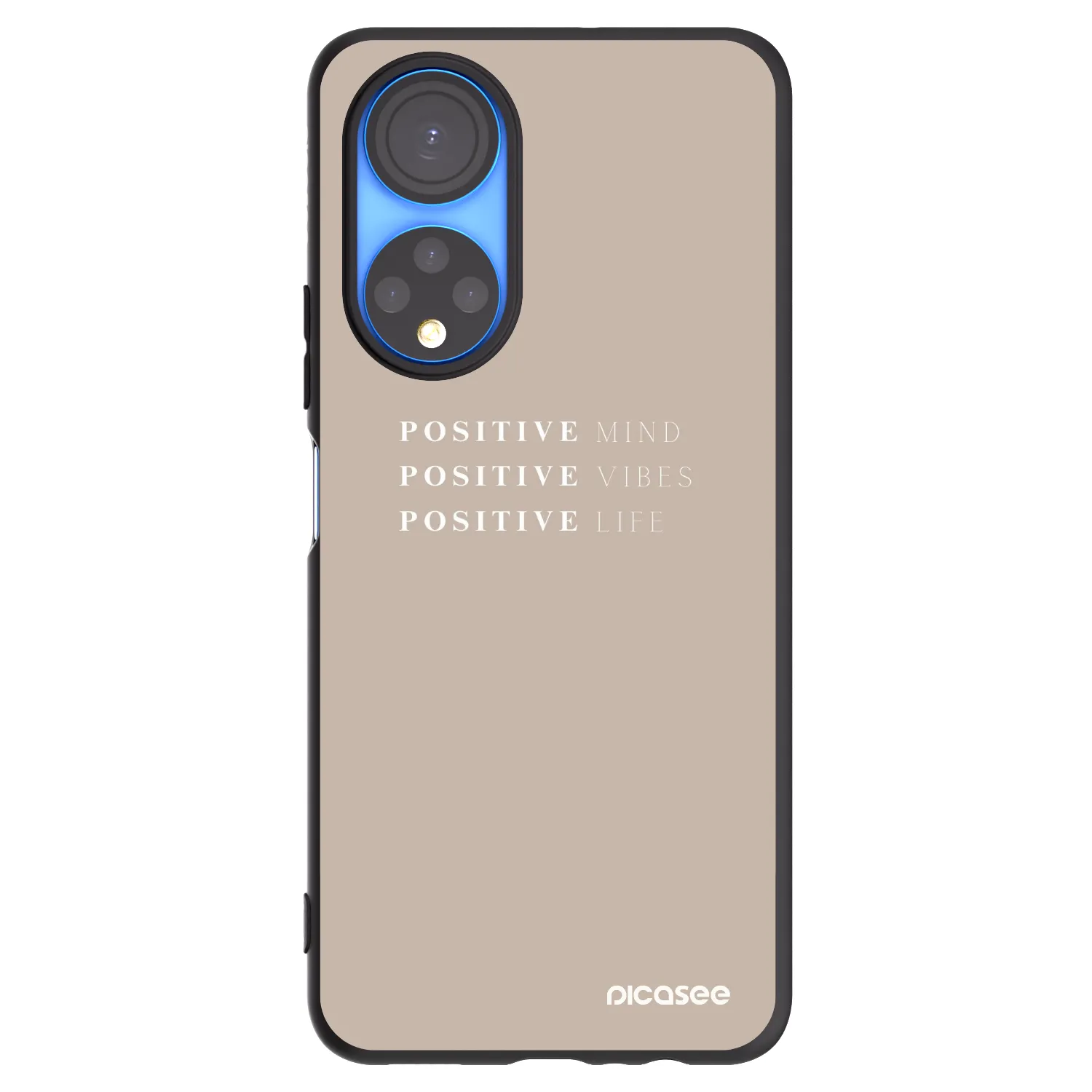 Picasee fekete szilikon tok az alábbi mobiltelefonokra Honor X7 - Positive Vibes