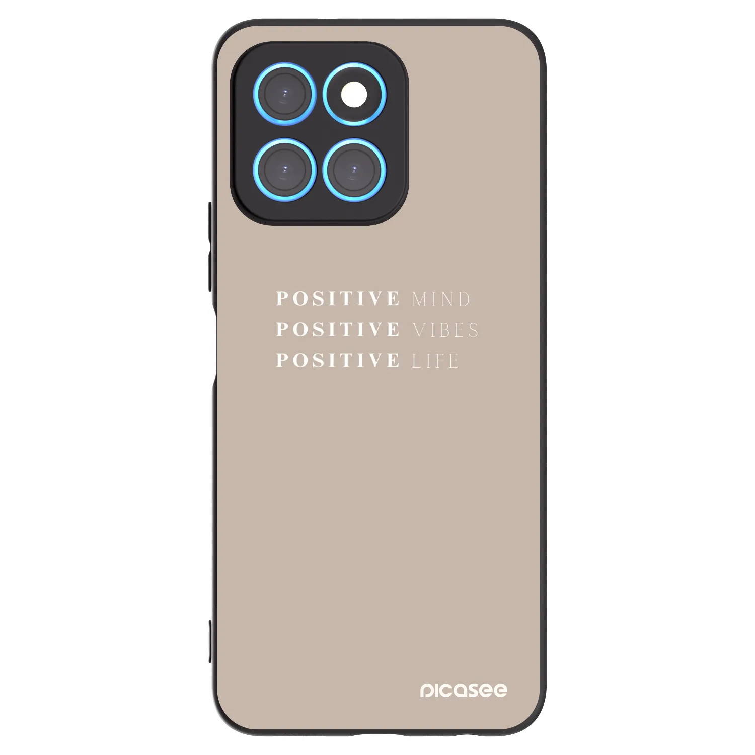 Picasee fekete szilikon tok az alábbi mobiltelefonokra Honor X6 - Positive Vibes