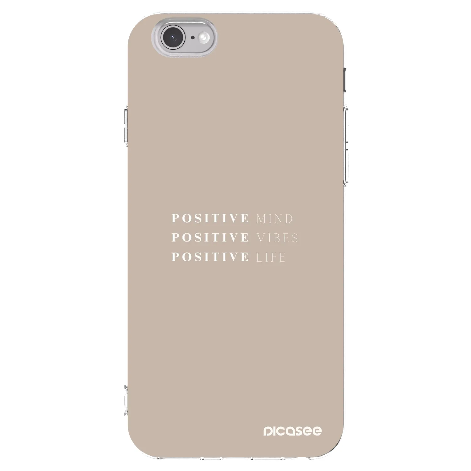 Picasee átlátszó szilikon tok az alábbi mobiltelefonokra Apple iPhone 6/6S - Positive Vibes