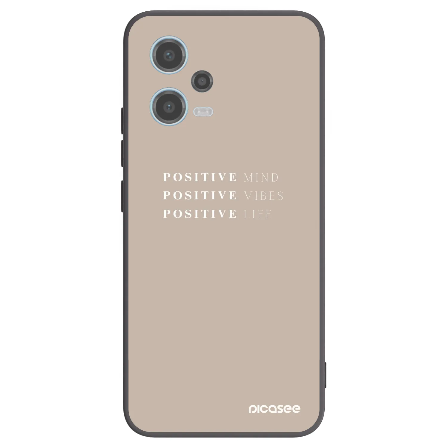 Picasee fekete szilikon tok az alábbi mobiltelefonokra Xiaomi Redmi Note 12 5G - Positive Vibes