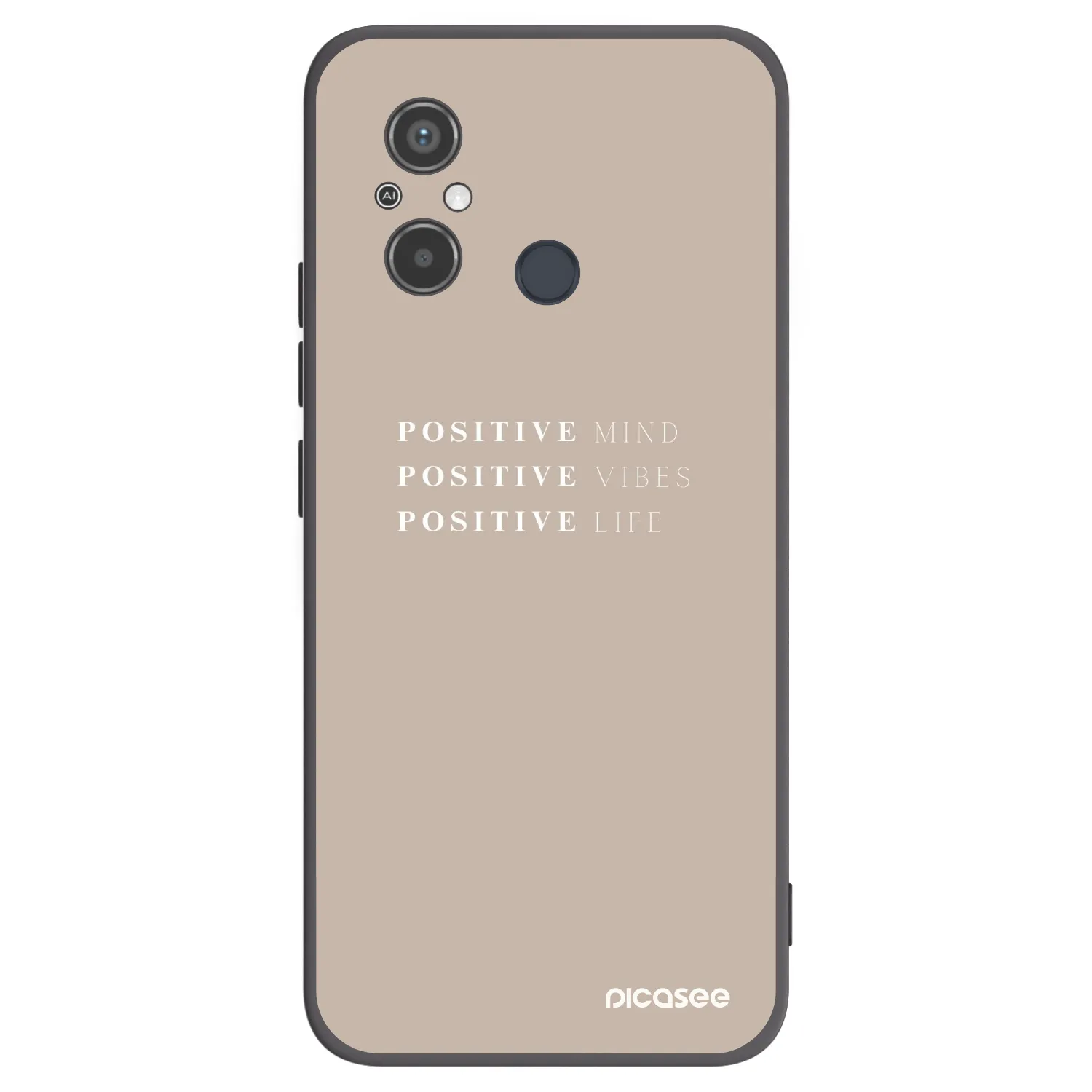 Picasee fekete szilikon tok az alábbi mobiltelefonokra Xiaomi Redmi 12C - Positive Vibes