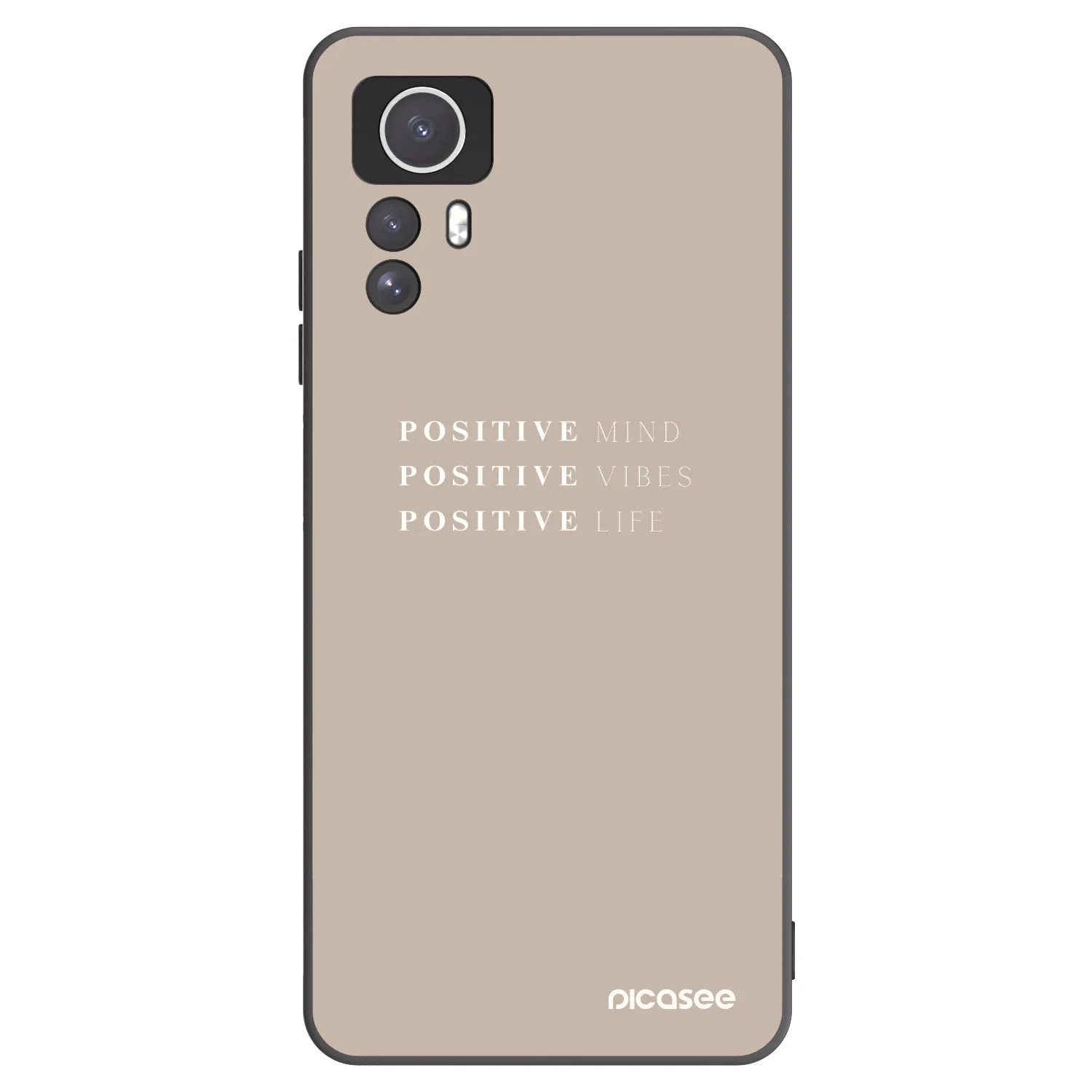 Picasee fekete szilikon tok az alábbi mobiltelefonokra Xiaomi Redmi Note 12S - Positive Vibes