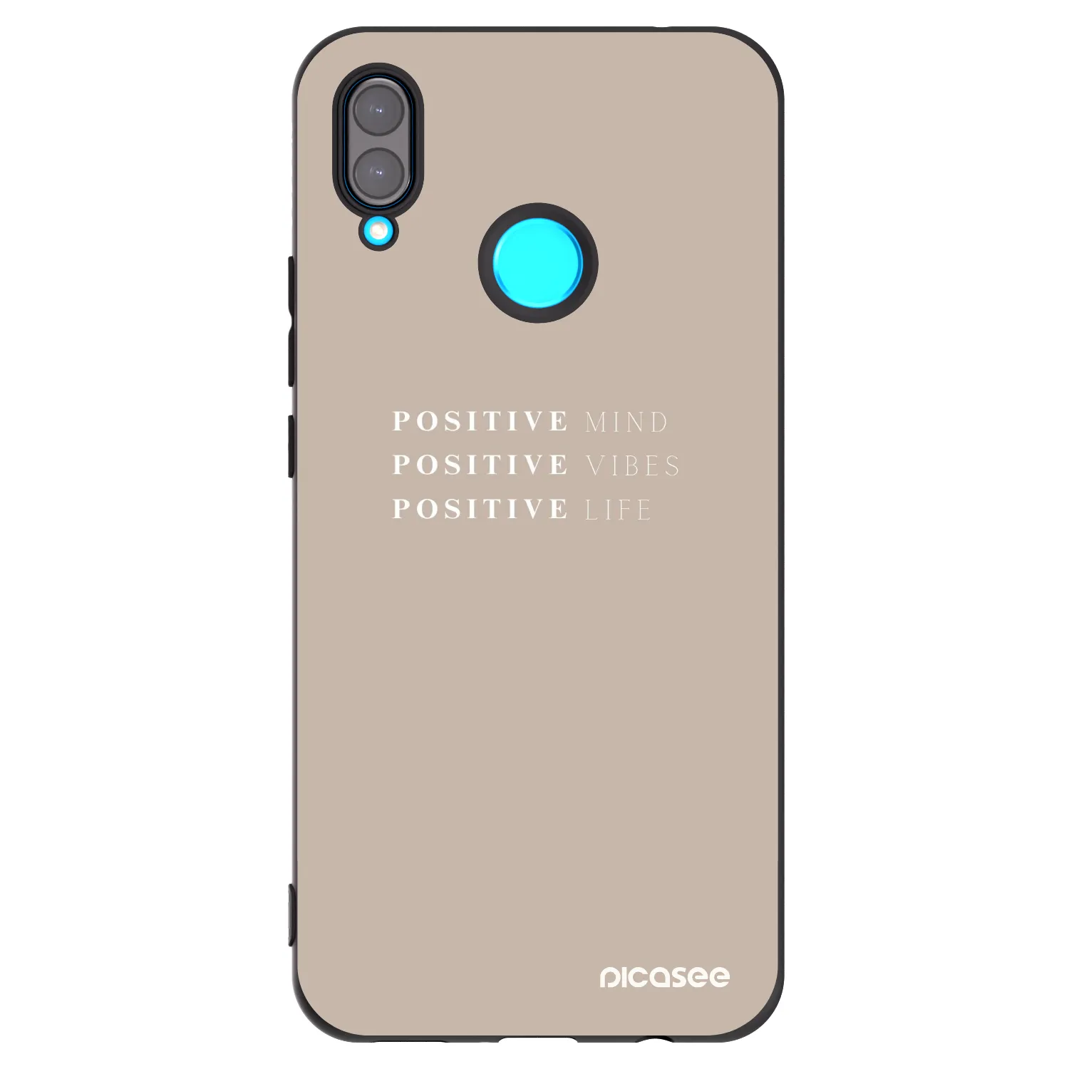 Picasee fekete szilikon tok az alábbi mobiltelefonokra Huawei Nova 3i - Positive Vibes