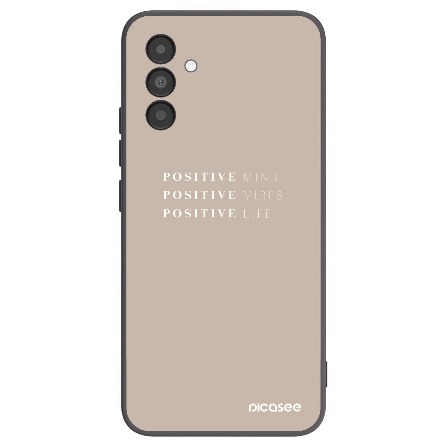 Picasee fekete szilikon tok az alábbi mobiltelefonokra Samsung Galaxy A04s A047F - Positive Vibes