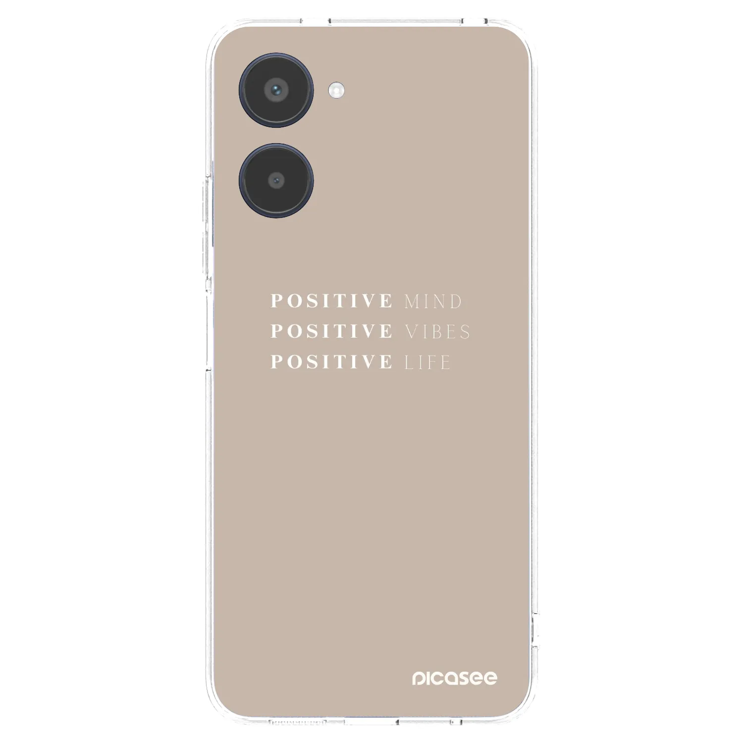 Picasee átlátszó szilikon tok az alábbi mobiltelefonokra Realme 10 4G - Positive Vibes