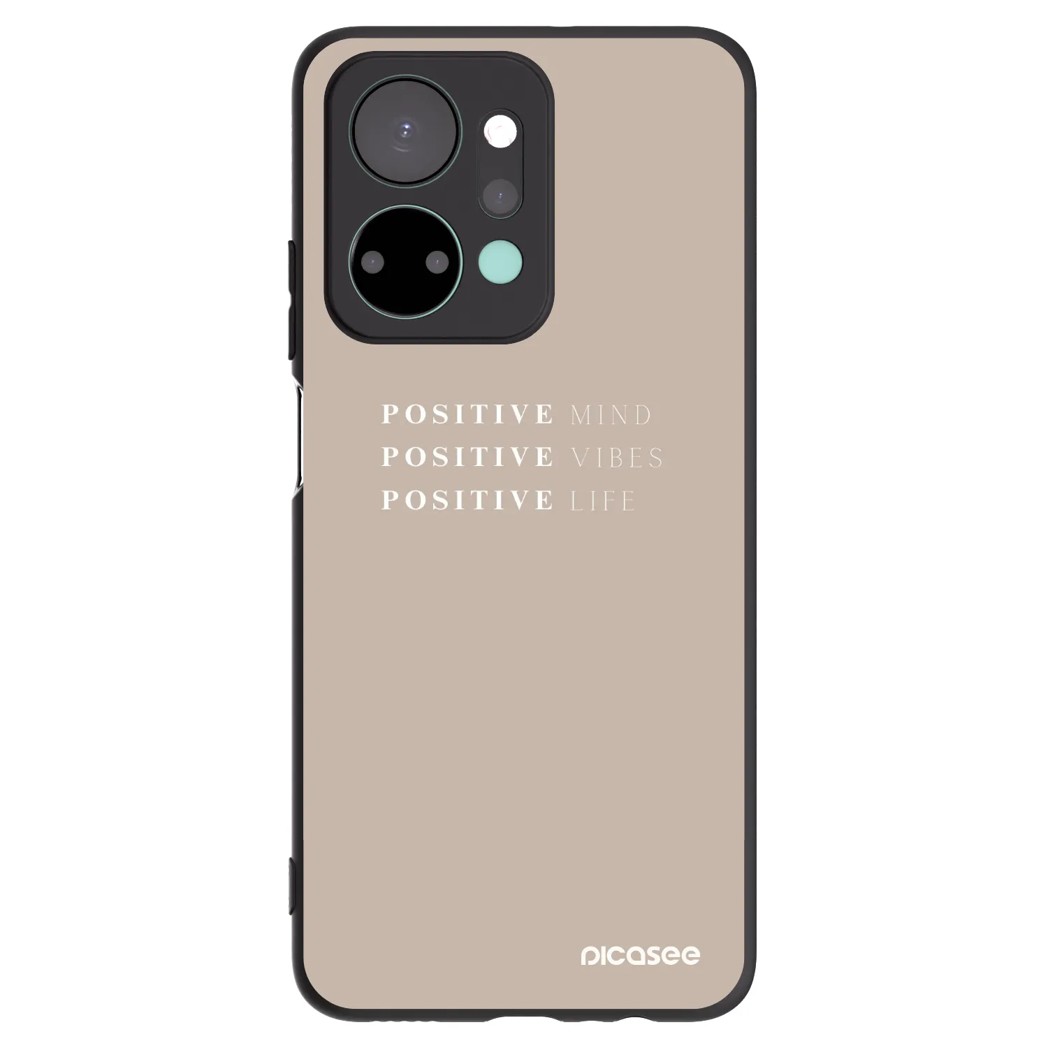 Picasee fekete szilikon tok az alábbi mobiltelefonokra Honor X7a - Positive Vibes