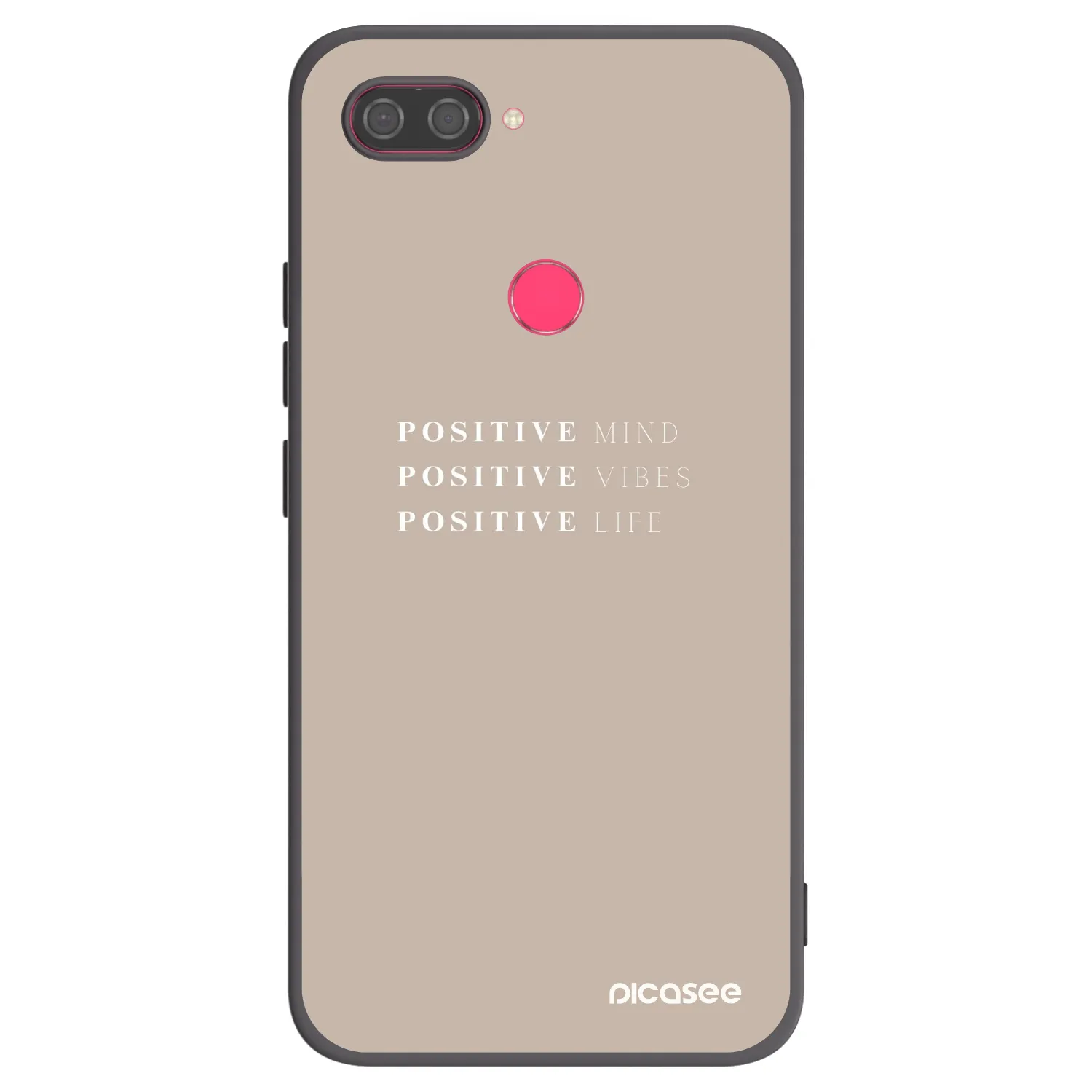 Picasee fekete szilikon tok az alábbi mobiltelefonokra Xiaomi Mi 8 Lite - Positive Vibes