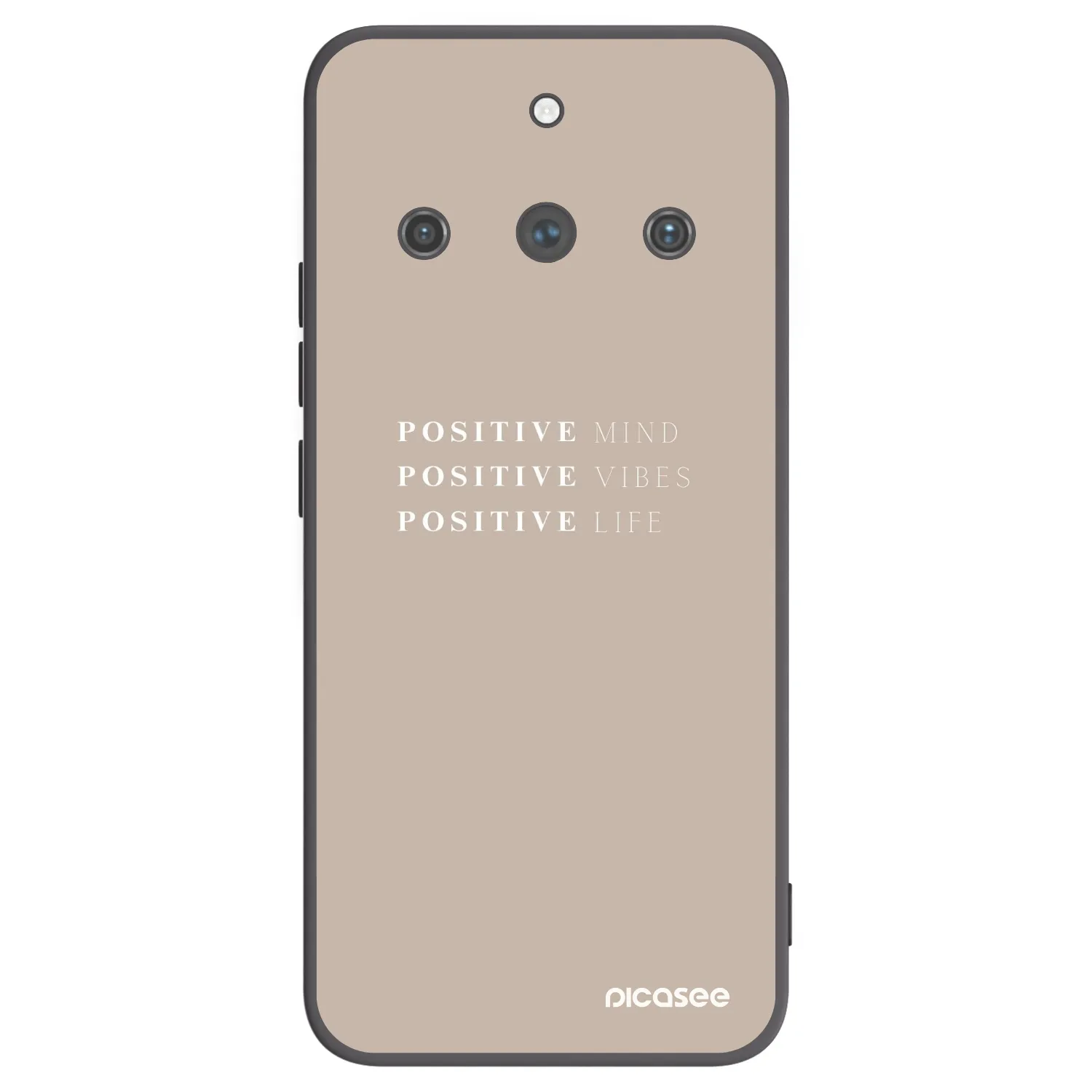 Picasee fekete szilikon tok az alábbi mobiltelefonokra Realme 11 Pro+ - Positive Vibes