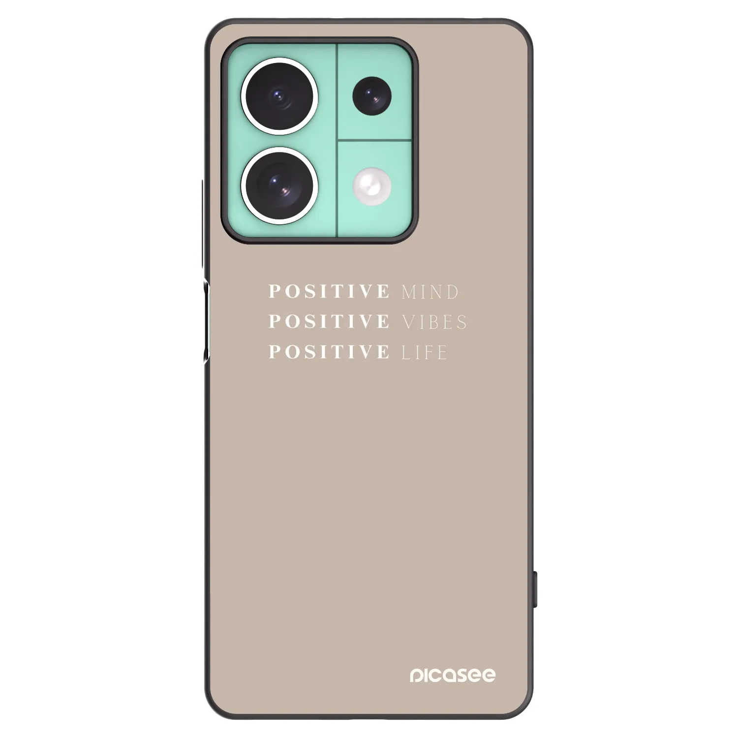 Picasee fekete szilikon tok az alábbi mobiltelefonokra Xiaomi Redmi Note 13 5G - Positive Vibes