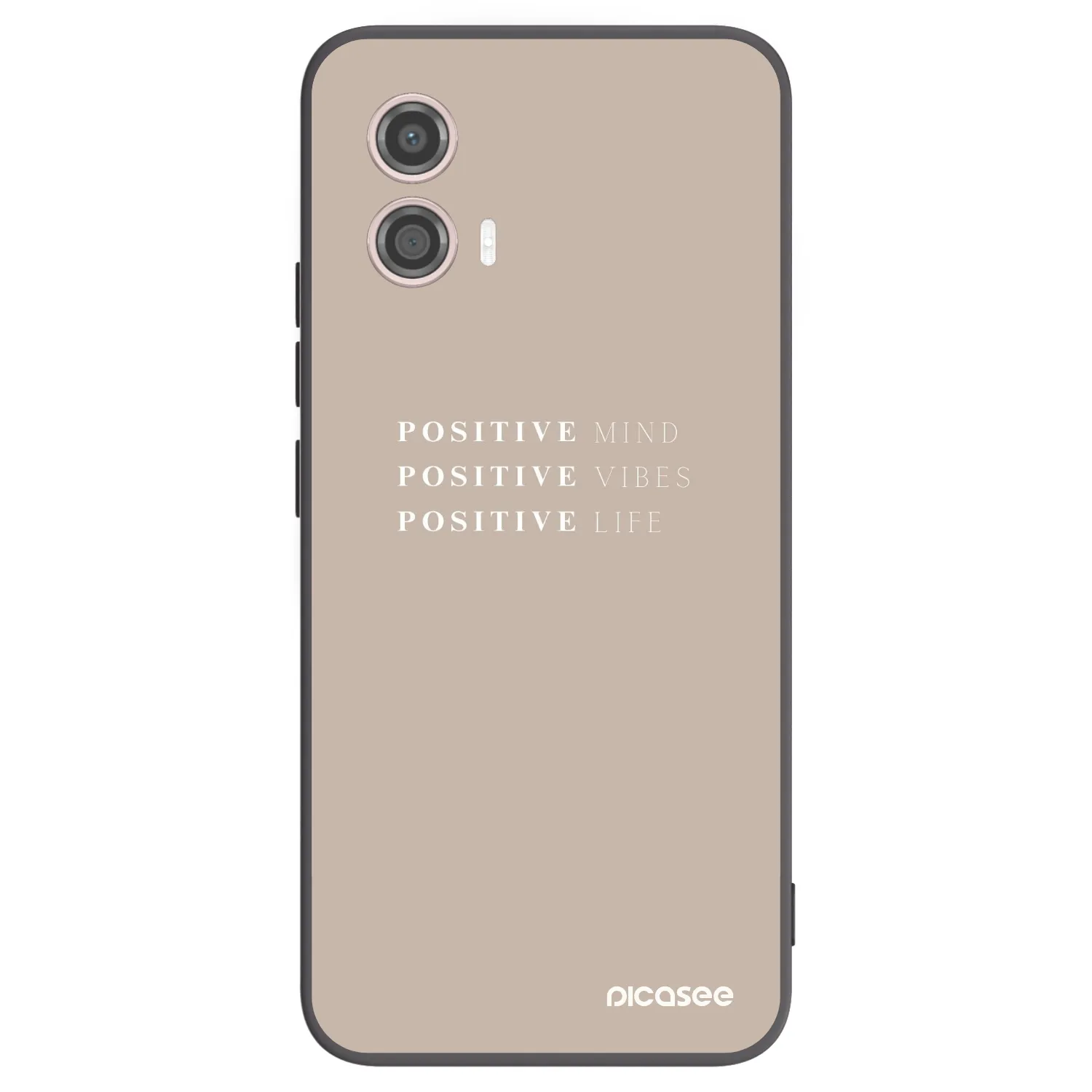 Picasee fekete szilikon tok az alábbi mobiltelefonokra Motorola Moto G53 5G - Positive Vibes