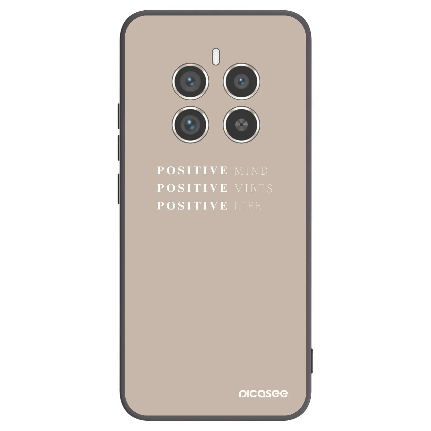 Picasee fekete szilikon tok az alábbi mobiltelefonokra Realme 12 Pro 5G - Positive Vibes