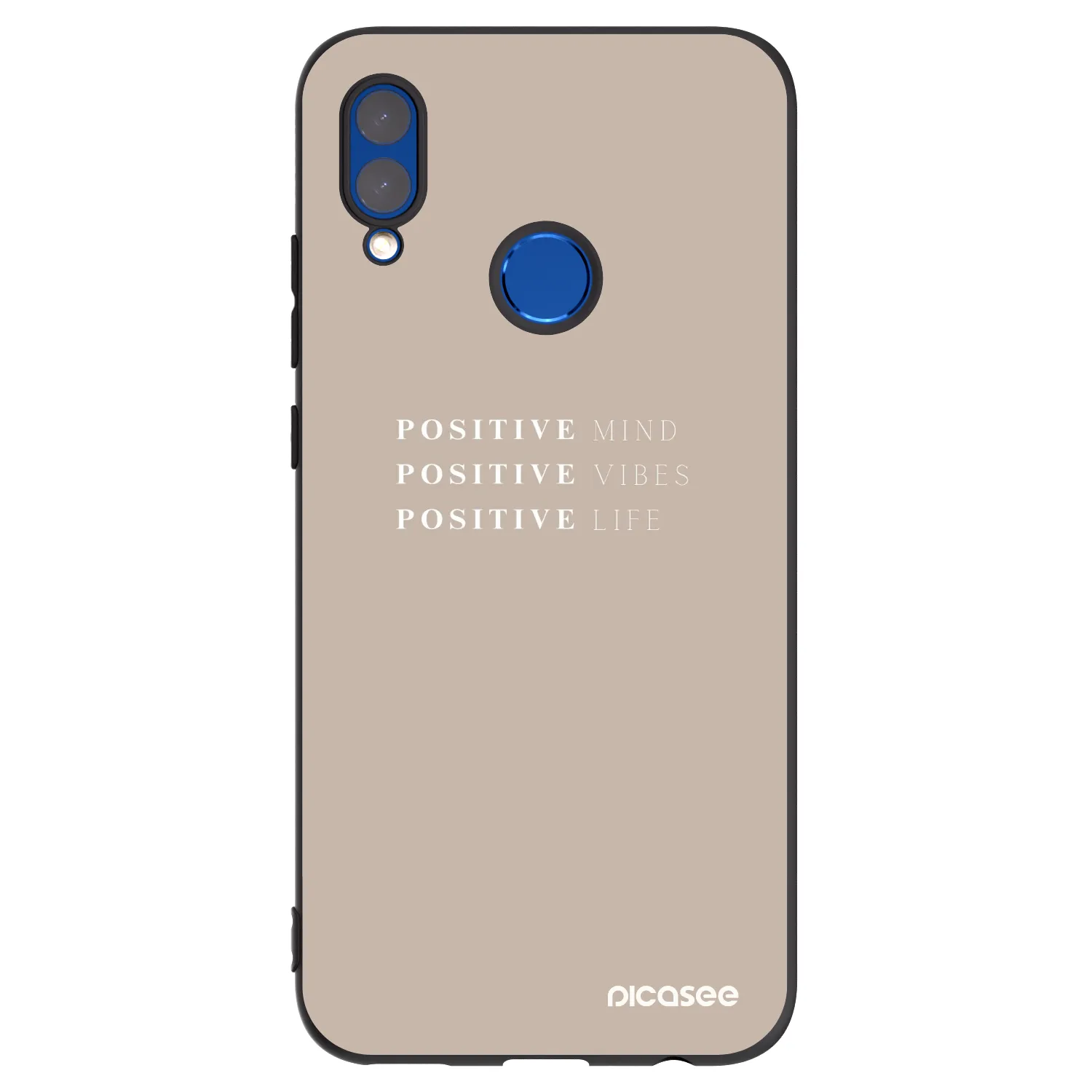 Picasee fekete szilikon tok az alábbi mobiltelefonokra Huawei P Smart 2019 - Positive Vibes