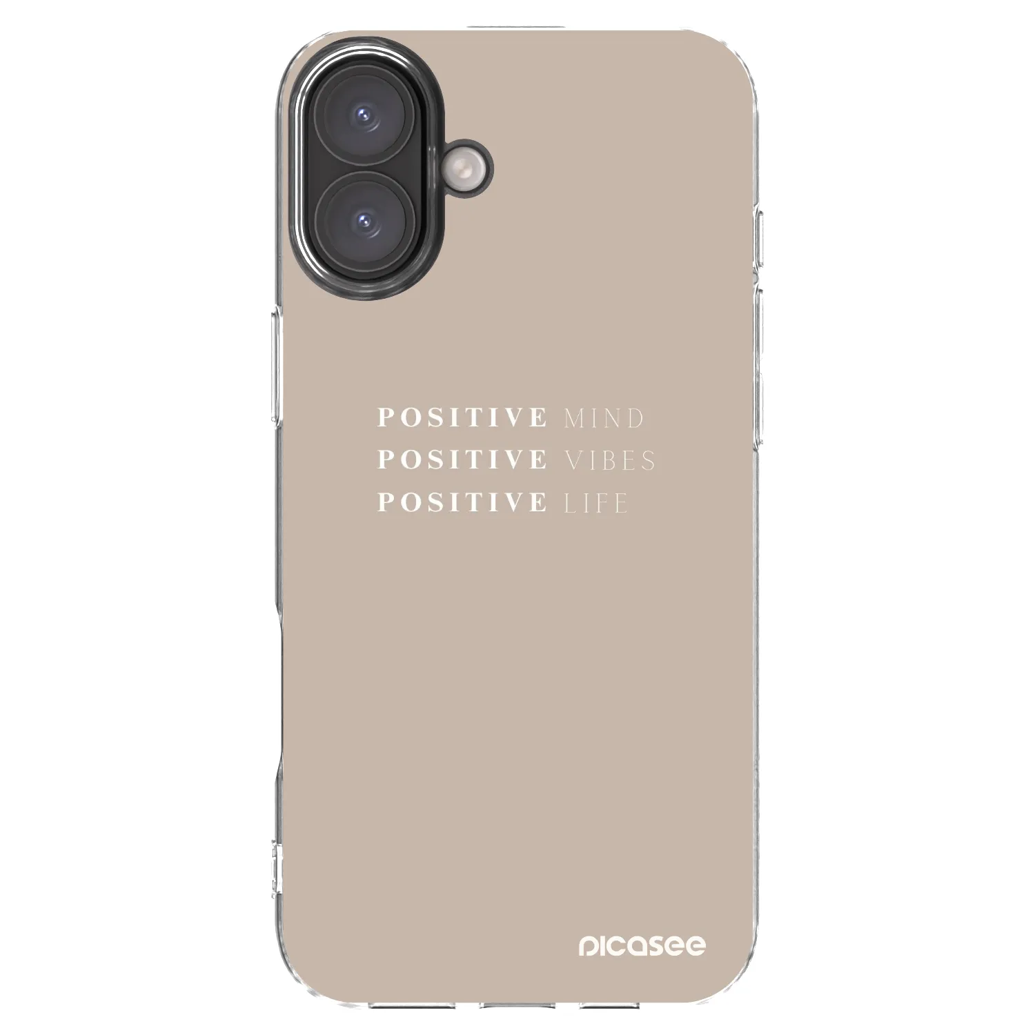 Picasee átlátszó szilikon tok az alábbi mobiltelefonokra Apple iPhone 16 Plus - Positive Vibes