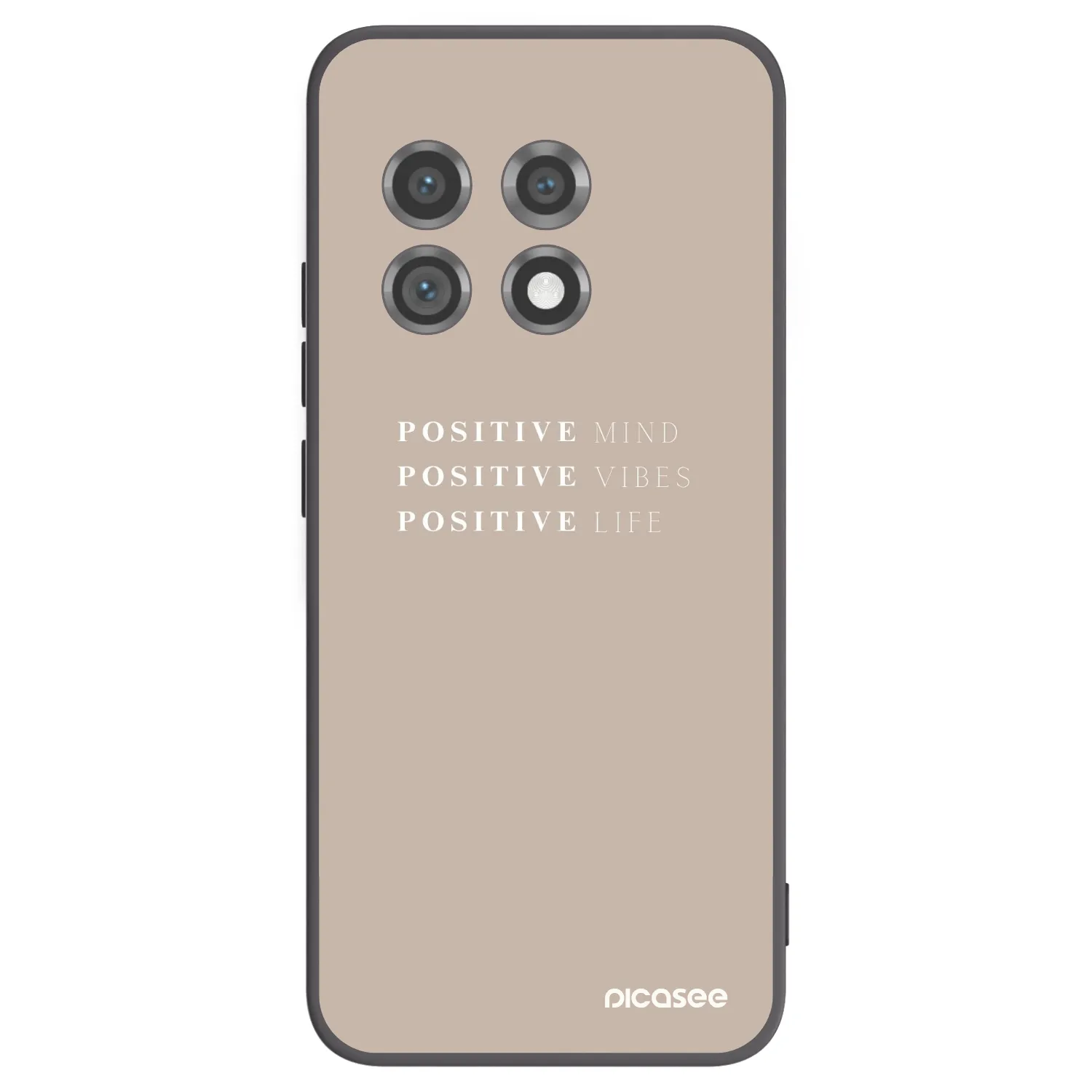 Picasee fekete szilikon tok az alábbi mobiltelefonokra OnePlus 11 5G - Positive Vibes