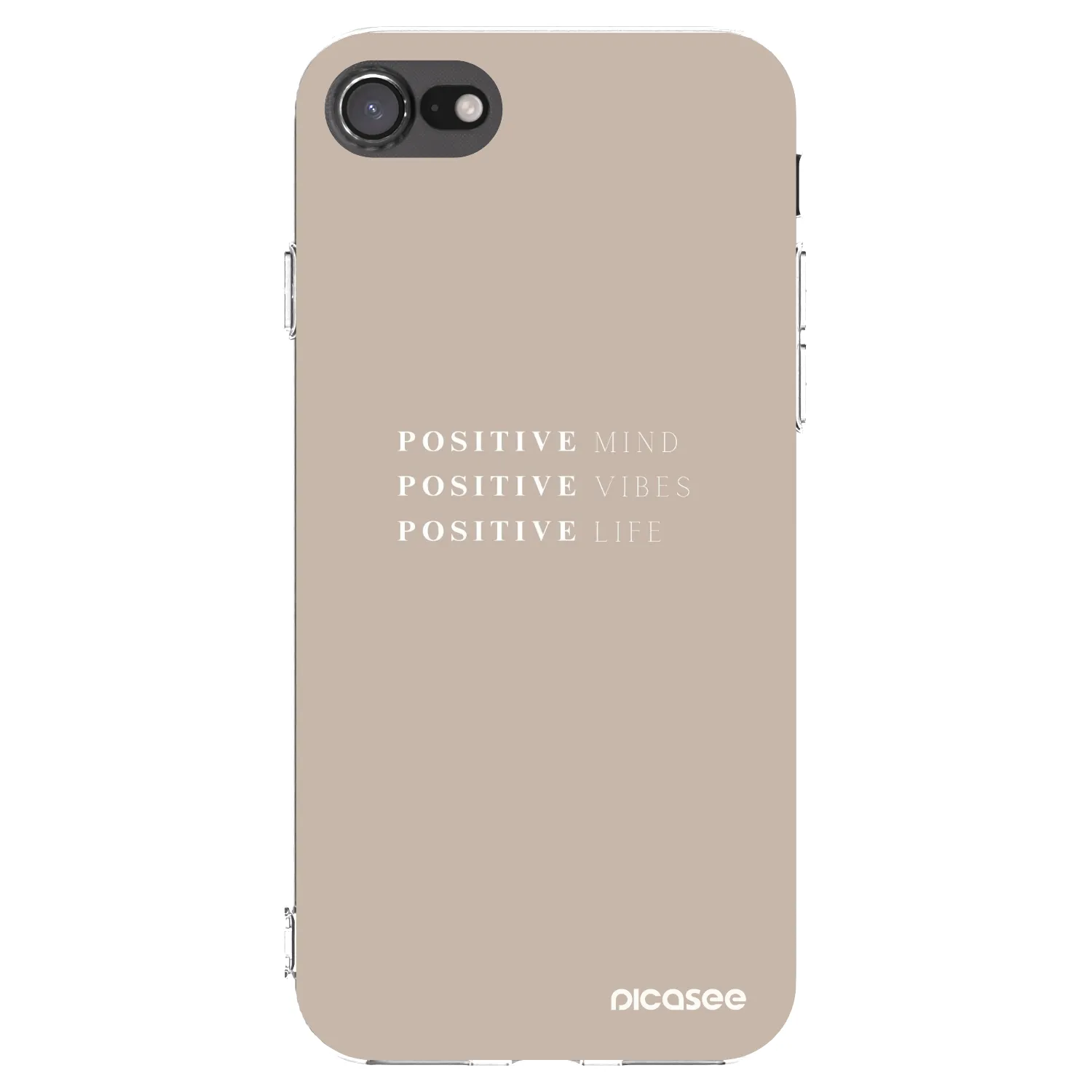 Picasee átlátszó szilikon tok az alábbi mobiltelefonokra Apple iPhone 7 - Positive Vibes