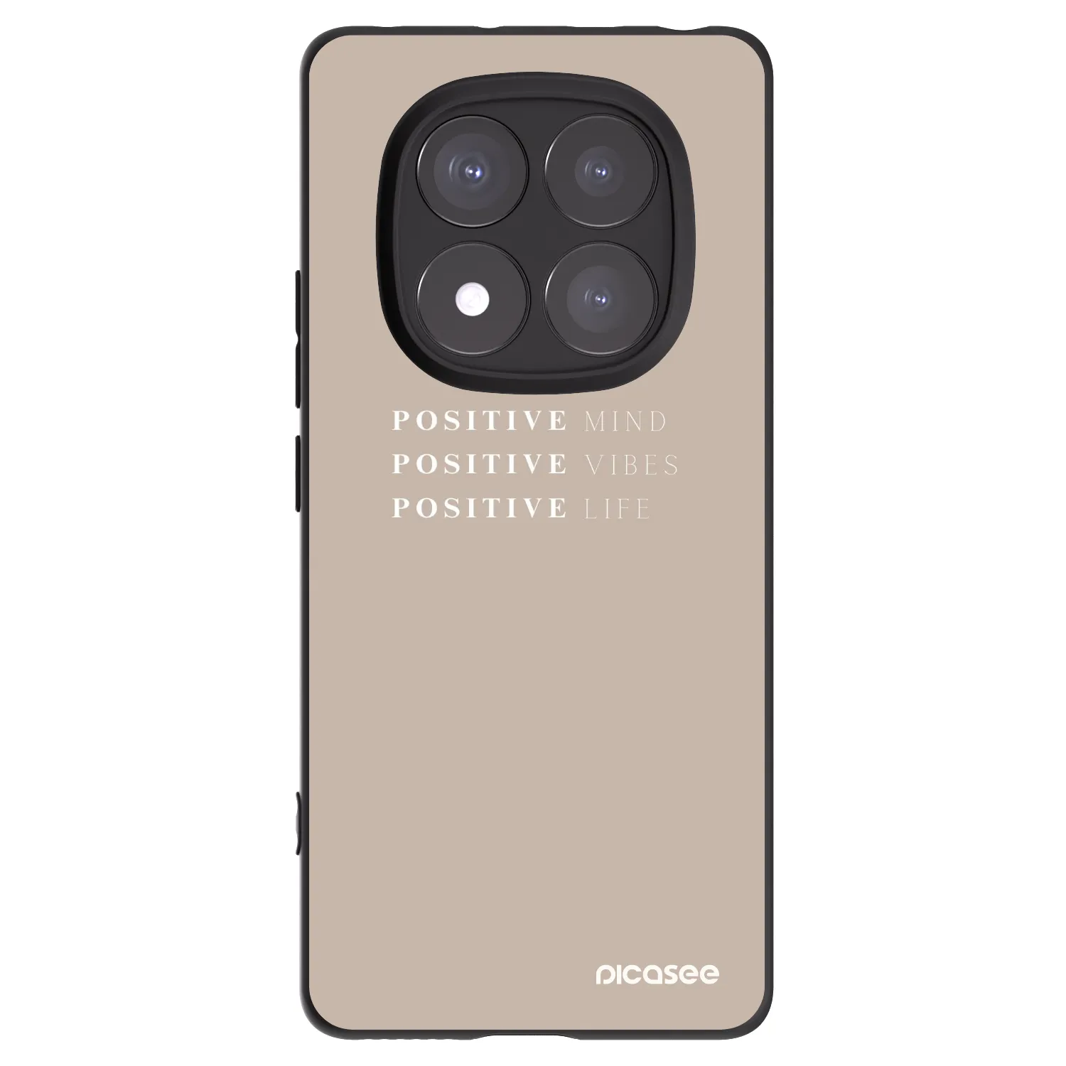 Picasee fekete szilikon tok az alábbi mobiltelefonokra Xiaomi Redmi Note 14 Pro+ 5G - Positive Vibes