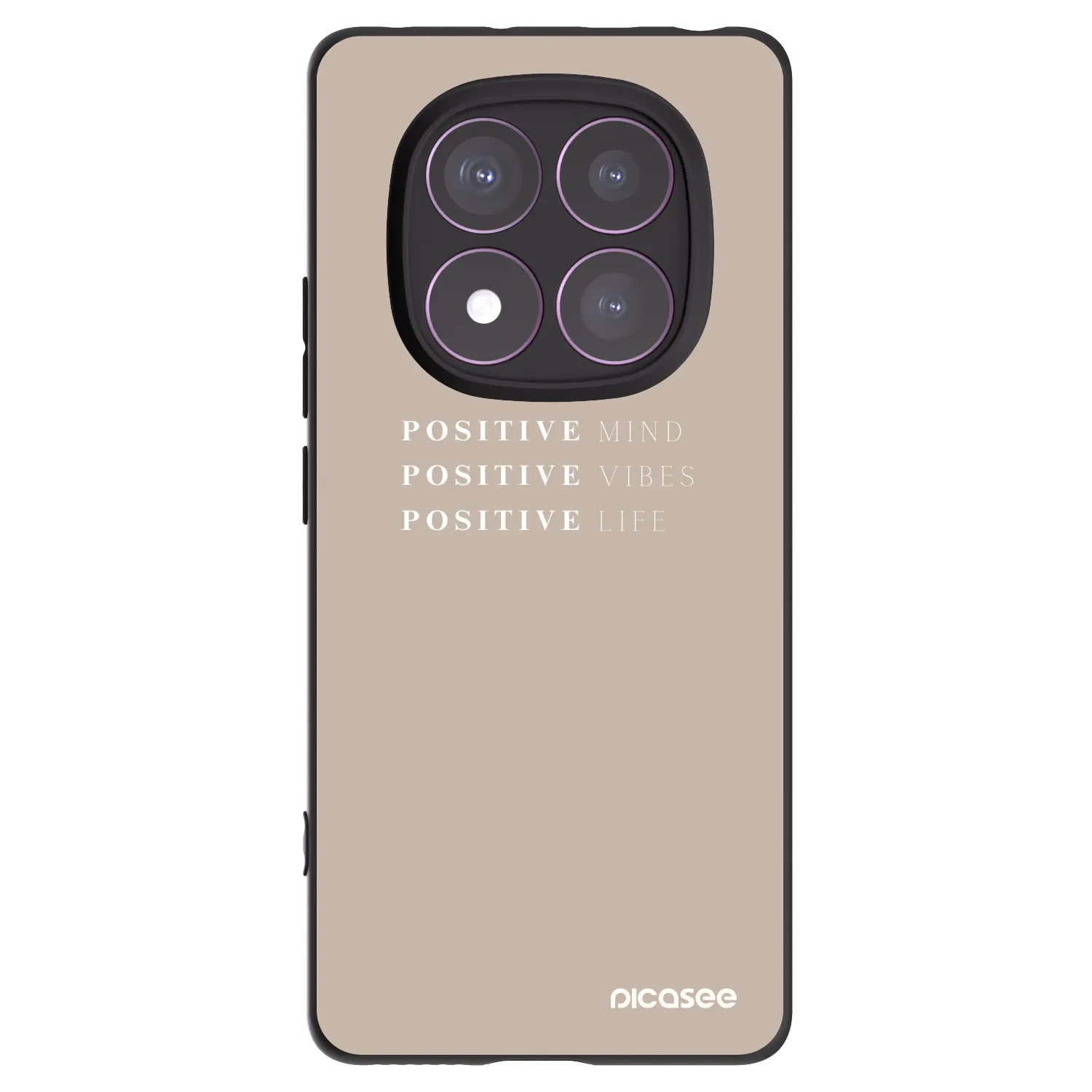 Picasee fekete szilikon tok az alábbi mobiltelefonokra Xiaomi Redmi Note 14 Pro 4G - Positive Vibes