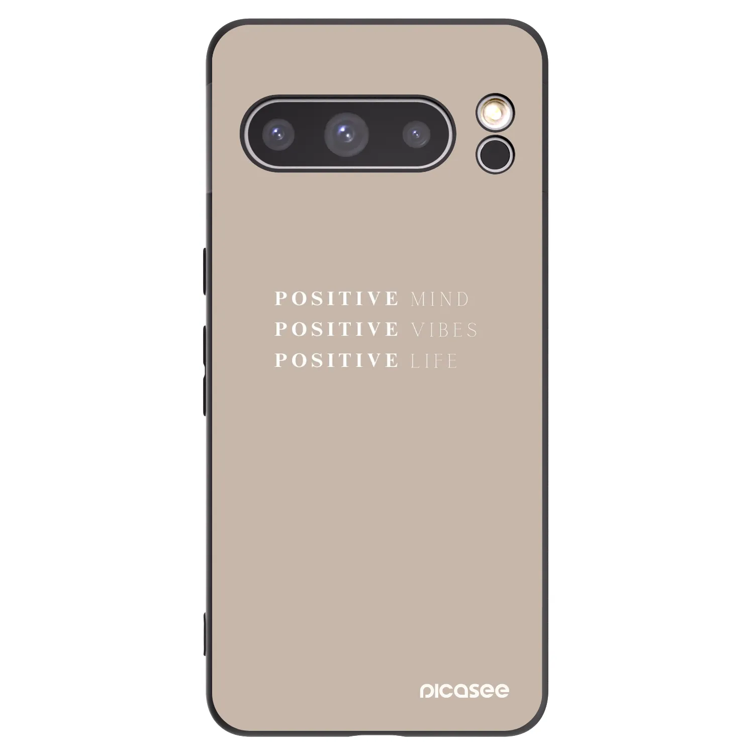 Picasee fekete szilikon tok az alábbi mobiltelefonokra Google Pixel 8 Pro - Positive Vibes