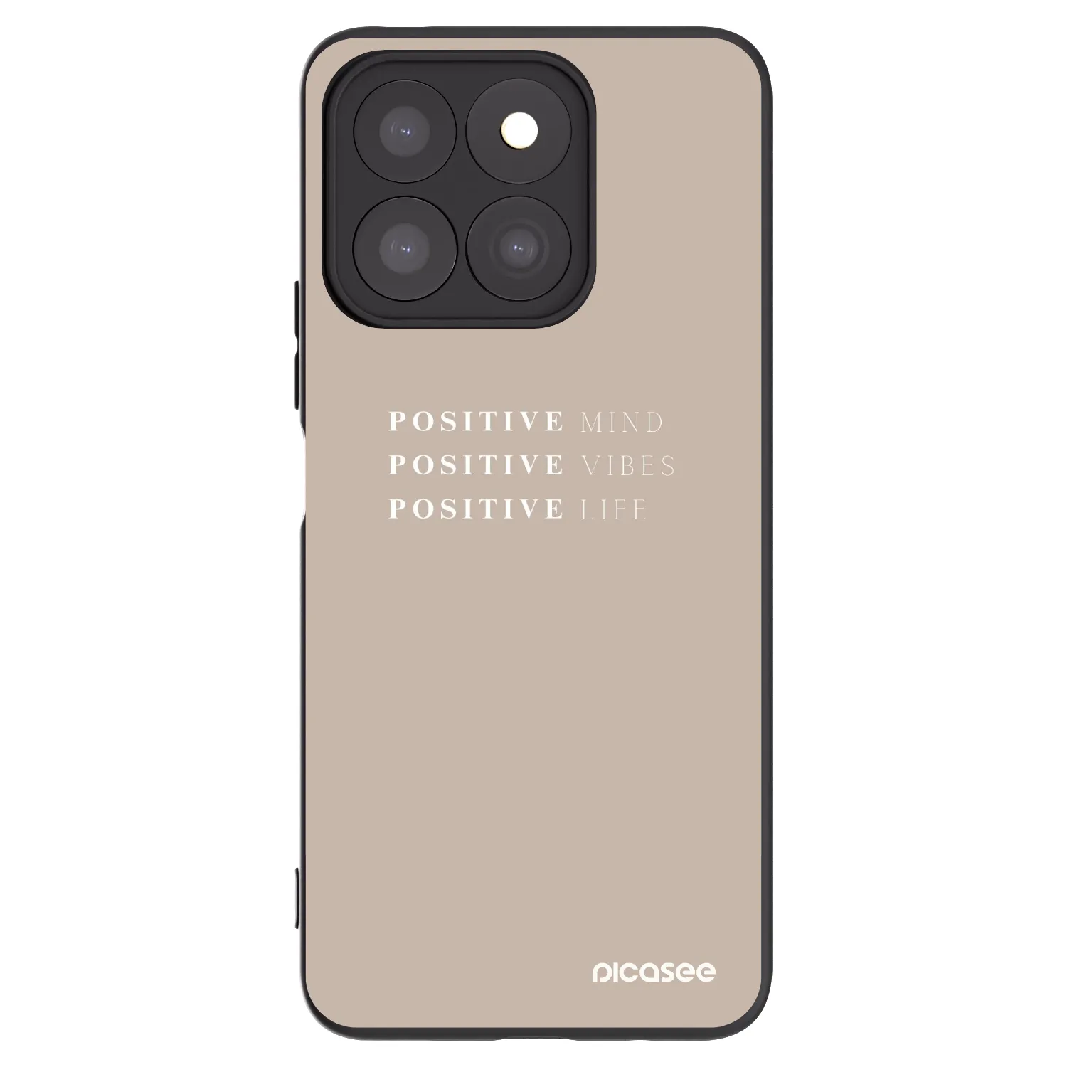 Picasee fekete szilikon tok az alábbi mobiltelefonokra Honor X8c - Positive Vibes