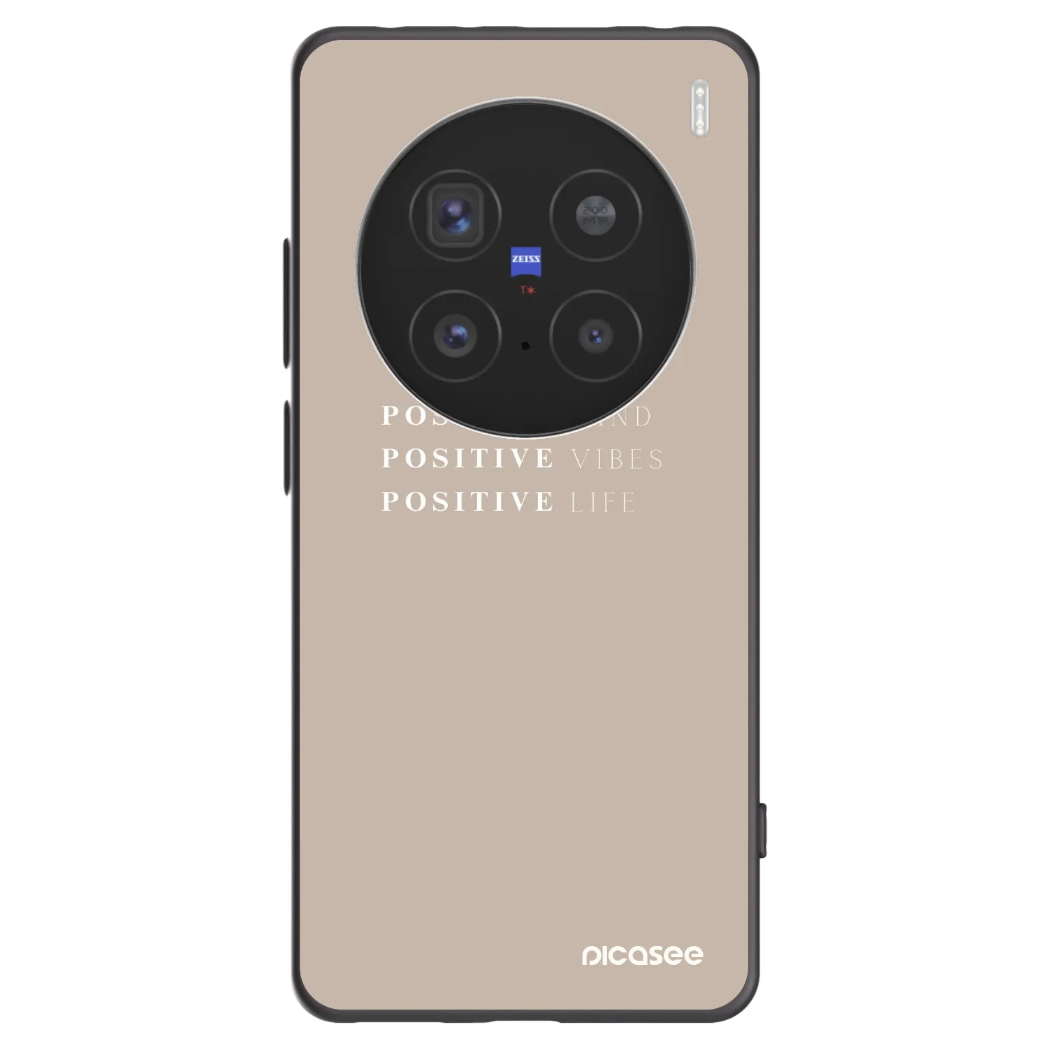 Picasee fekete szilikon tok az alábbi mobiltelefonokra Vivo X200 Pro - Positive Vibes