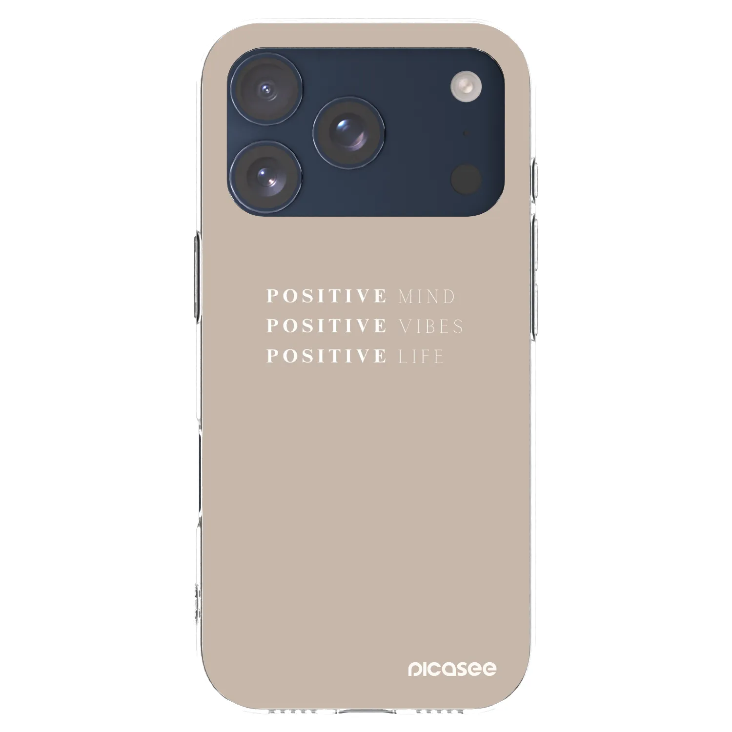 Picasee átlátszó szilikon tok az alábbi mobiltelefonokra Apple iPhone 17 Pro - Positive Vibes