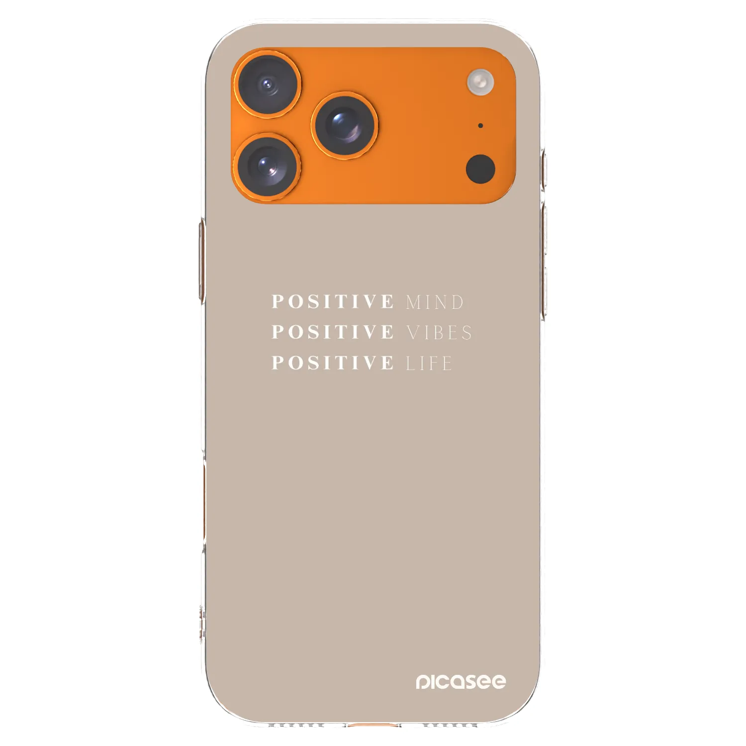 Picasee átlátszó szilikon tok az alábbi mobiltelefonokra Apple iPhone 17 Pro Max - Positive Vibes
