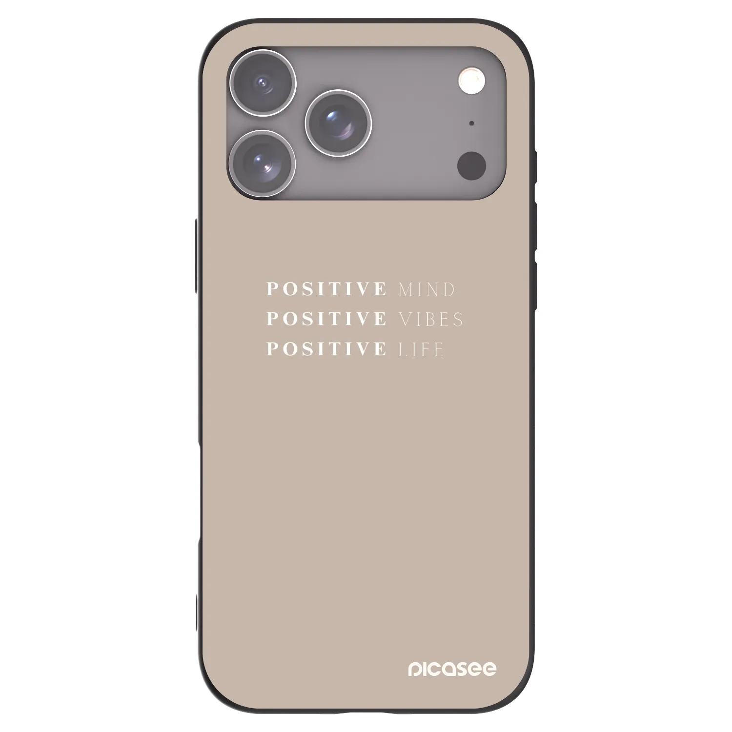 Picasee fekete szilikon tok az alábbi mobiltelefonokra Apple iPhone 17 Pro Max - Positive Vibes