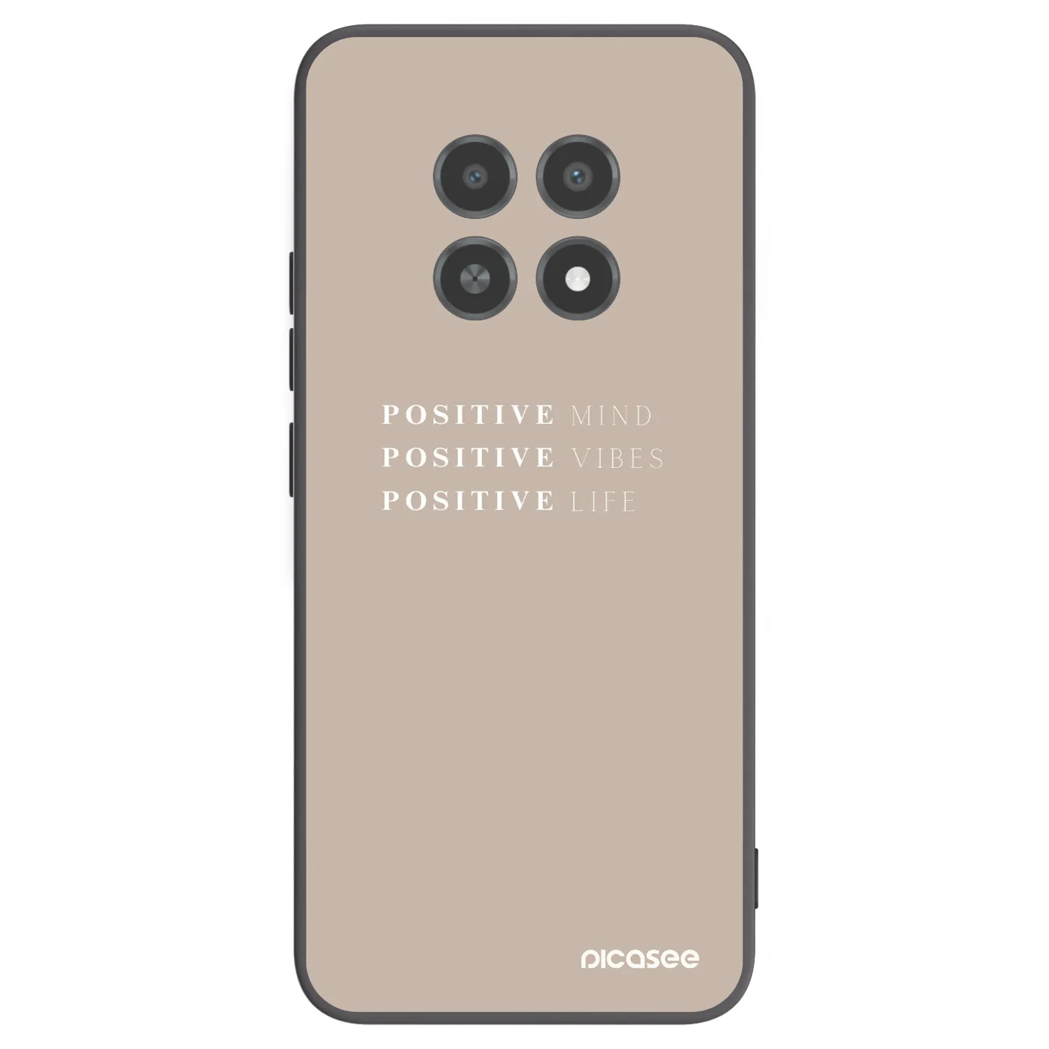 Picasee fekete szilikon tok az alábbi mobiltelefonokra Realme 12X - Positive Vibes
