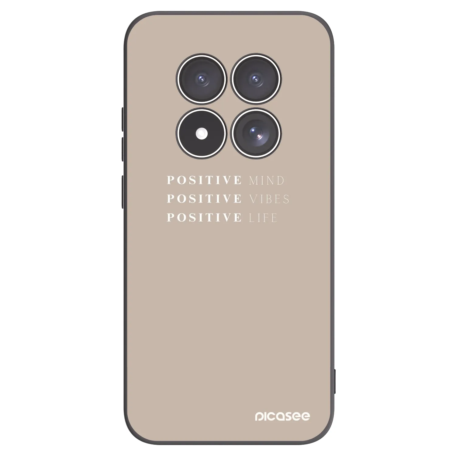 Picasee fekete szilikon tok az alábbi mobiltelefonokra Xiaomi Redmi Note 15 Pro 4G - Positive Vibes