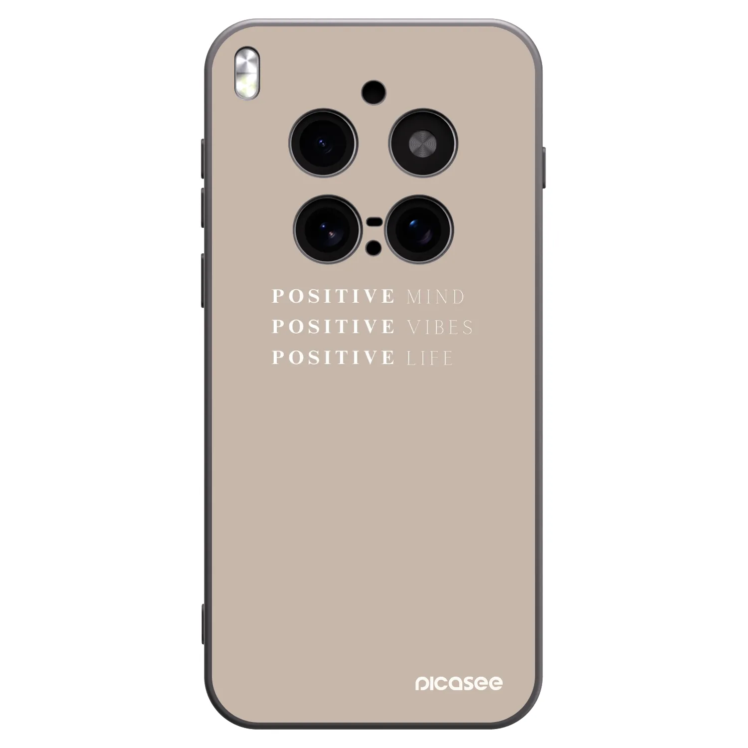 Picasee fekete szilikon tok az alábbi mobiltelefonokra Vivo X300 Pro - Positive Vibes