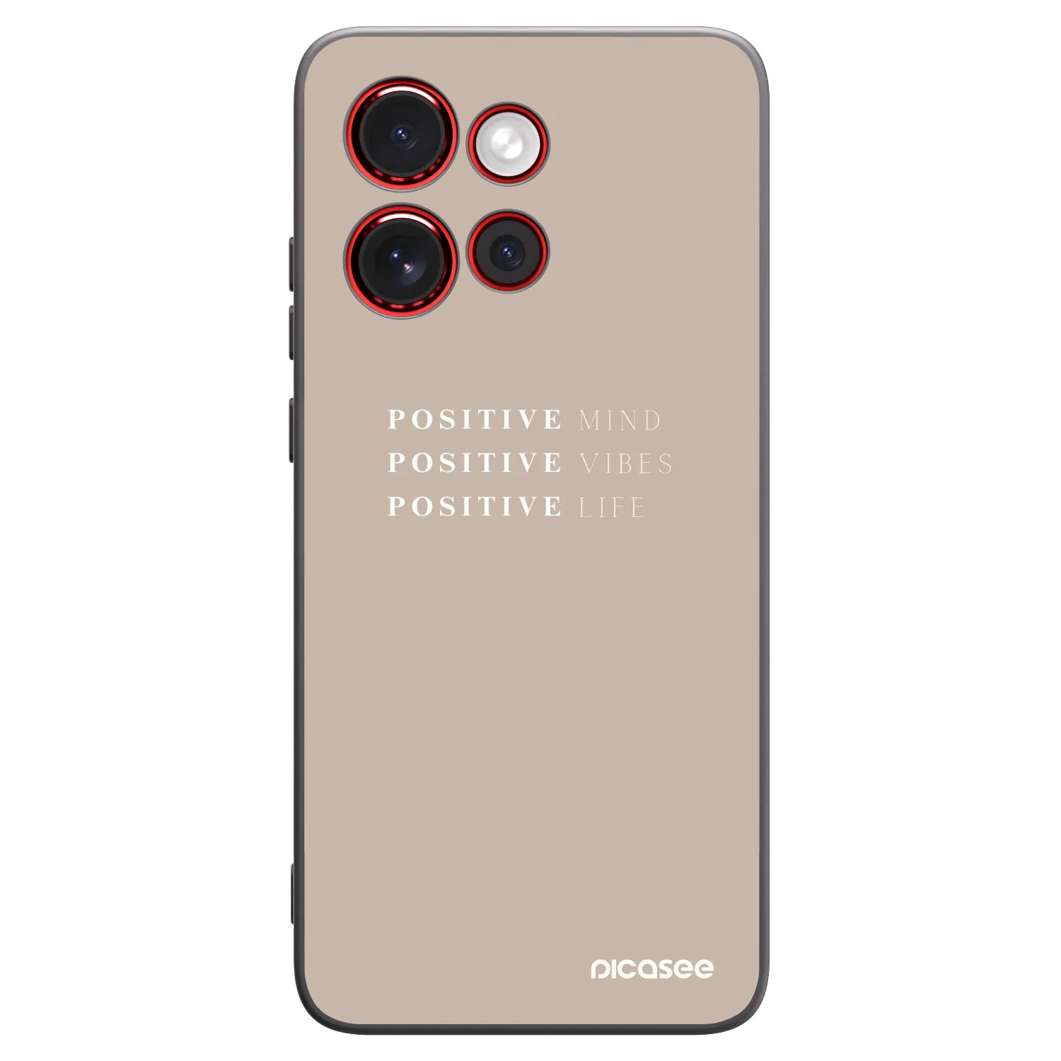 Picasee fekete szilikon tok az alábbi mobiltelefonokra Motorola Edge 60 Neo 5G - Positive Vibes