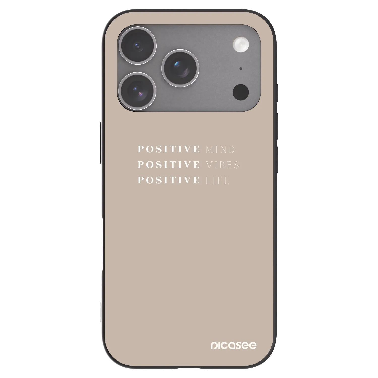 Picasee fekete szilikon tok az alábbi mobiltelefonokra Apple iPhone 18 Pro - Positive Vibes