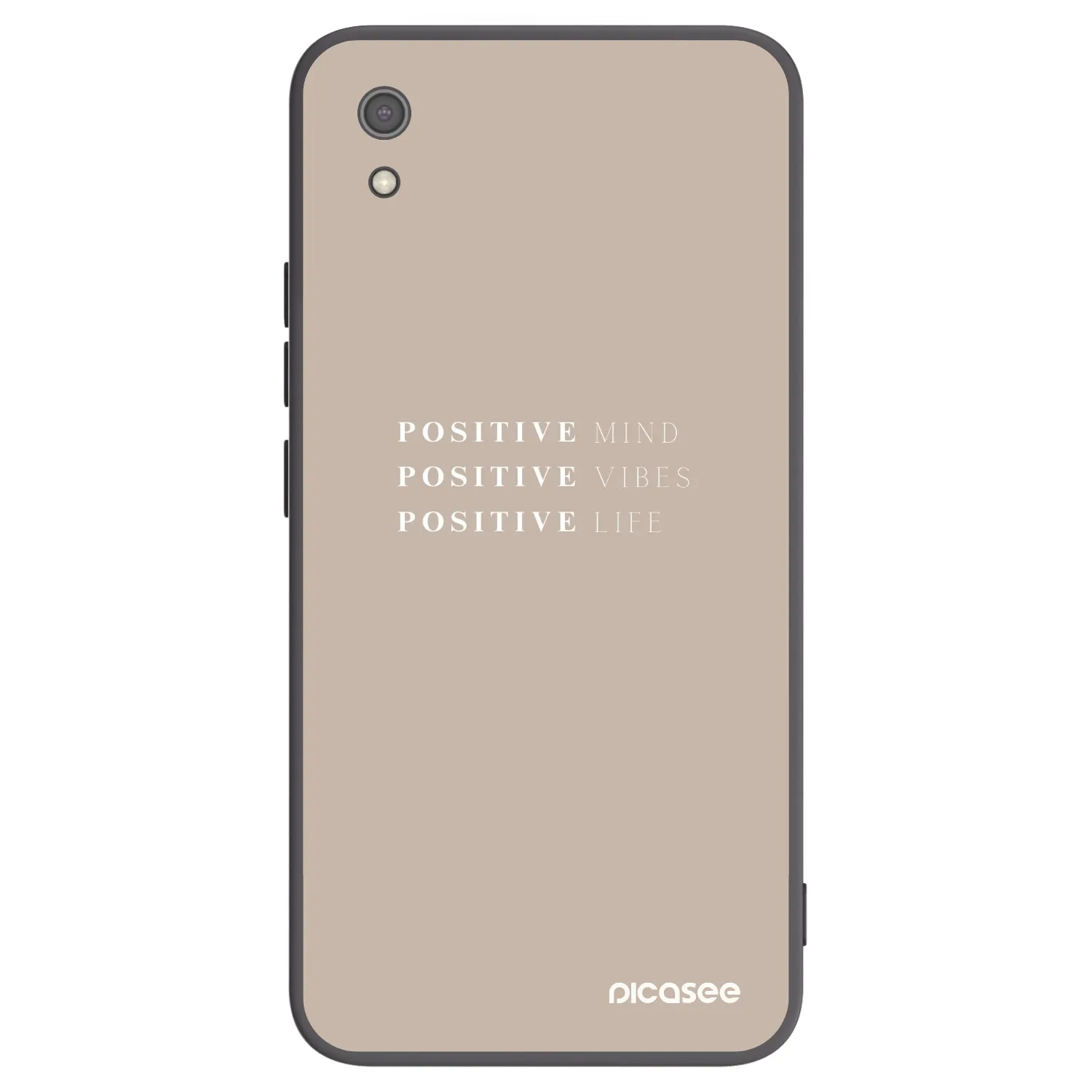 Picasee fekete szilikon tok az alábbi mobiltelefonokra Xiaomi Redmi 7A - Positive Vibes